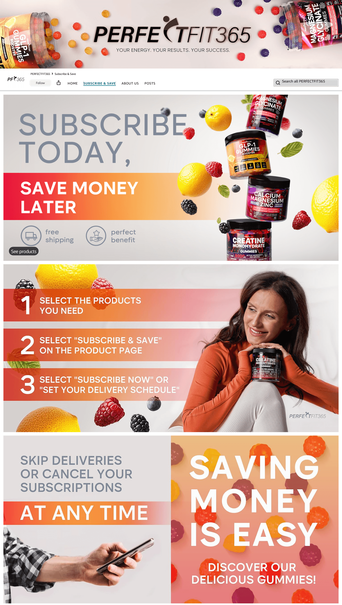 Storefront for Amazon.com: PERFECTFIT365: Subscribe & Save
