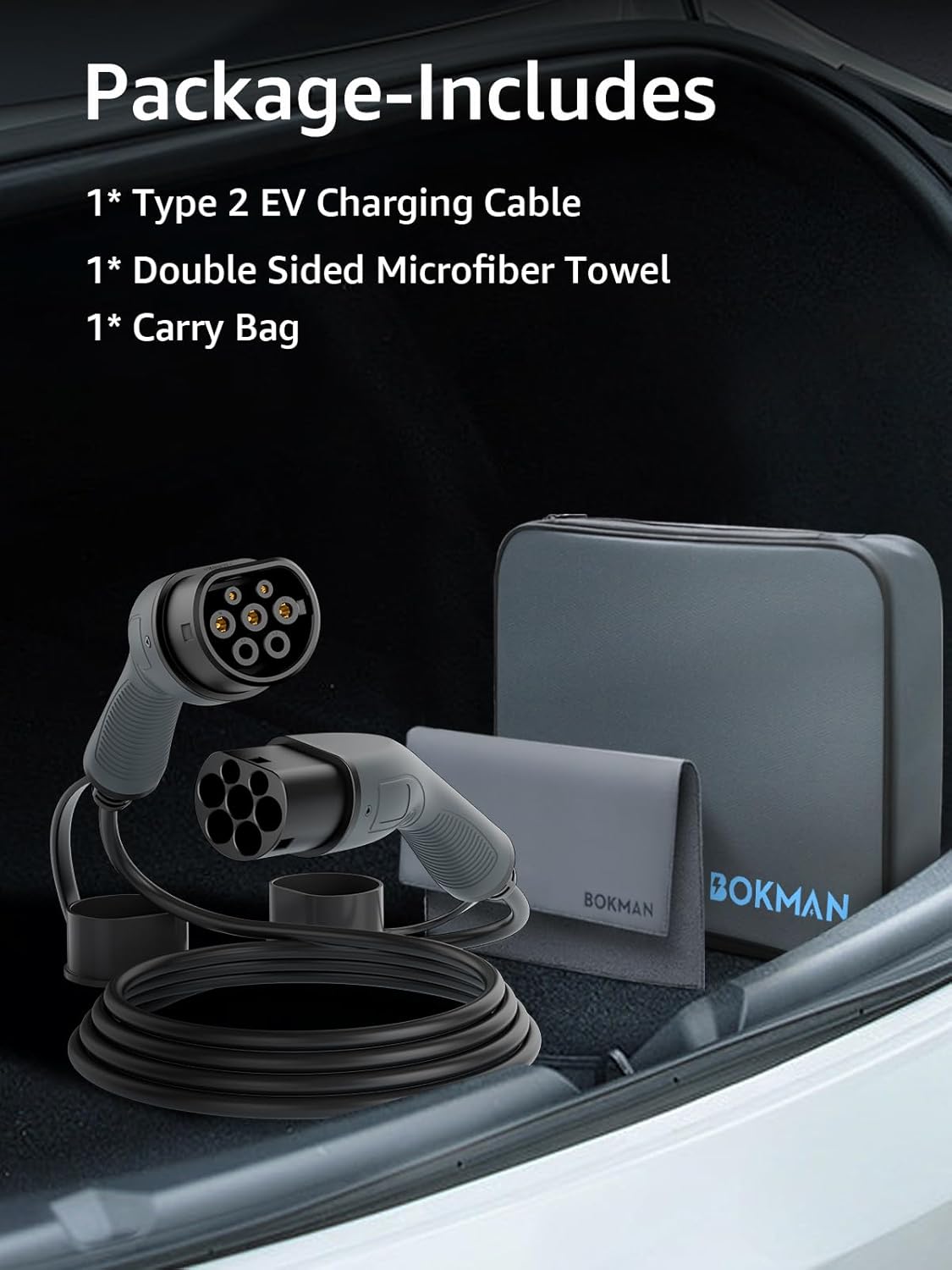 bokman Type 2 EV Charging Cable: Infographics