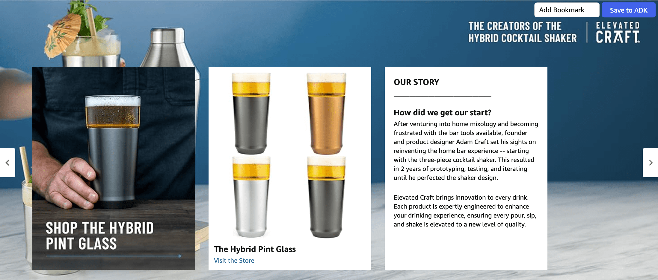Amazon.com: Elevated Craft Hybrid Cocktail Shaker: Brand Stories