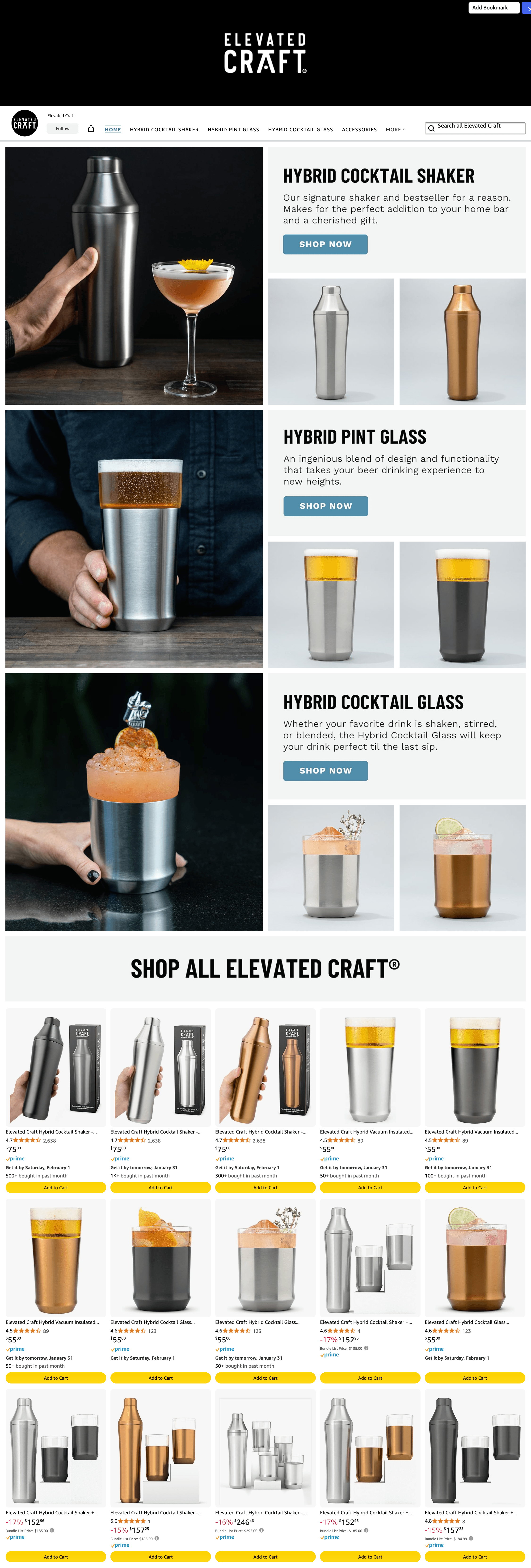 Storefront for Amazon.com: Elevated Craft