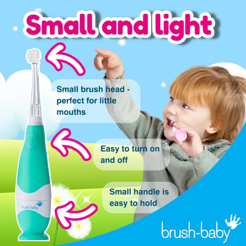 Amazon.com : brush-baby BabySonic Infant and Toddler Electric Toothbrush for Ages 0-3…: Infographics