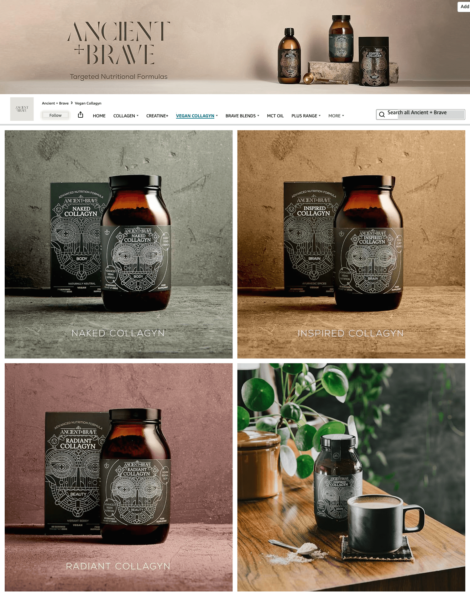 Storefront for Amazon.co.uk: Ancient + Brave: Vegan Collagyn