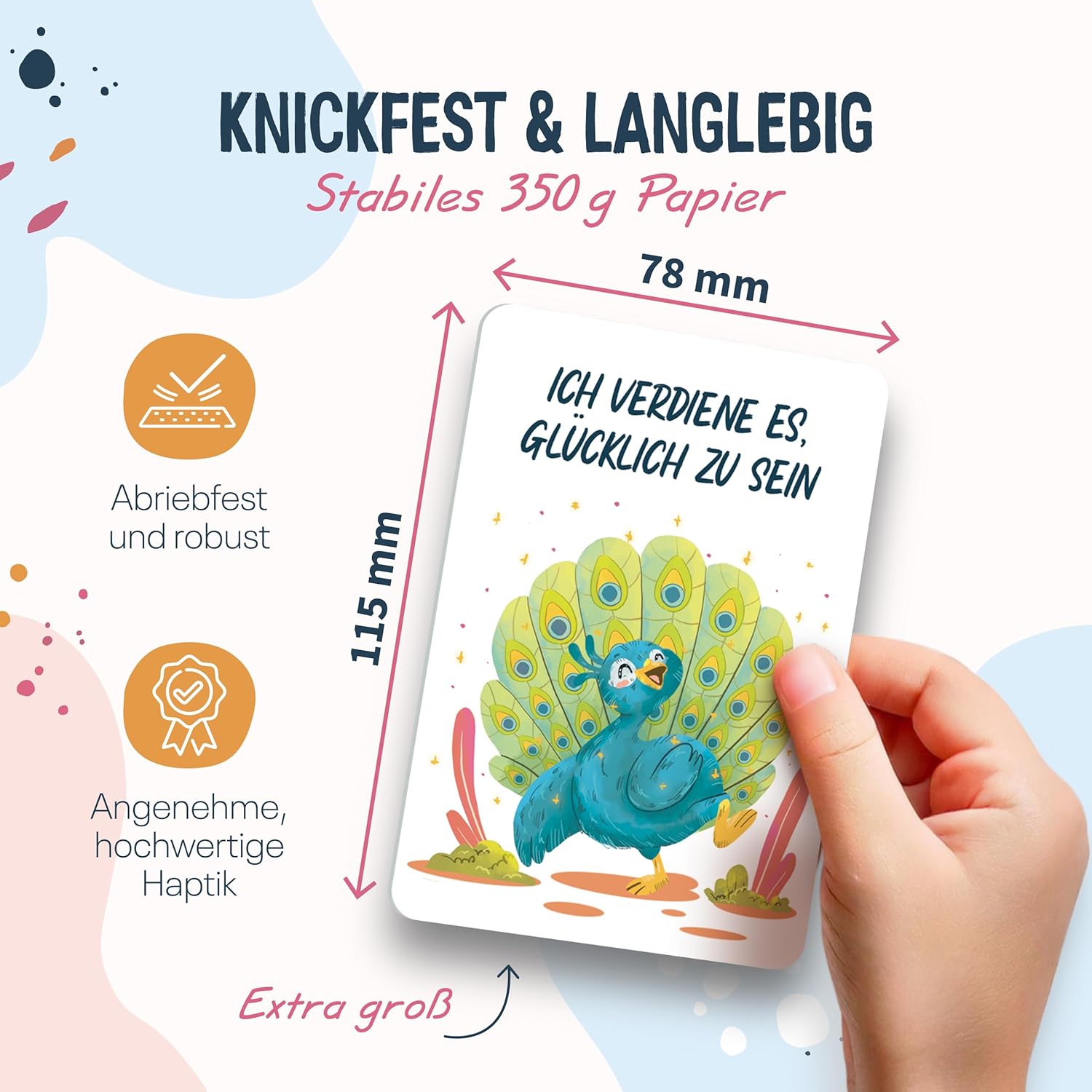 Vibejoy® Affirmationskarten Kinder: Infographics
