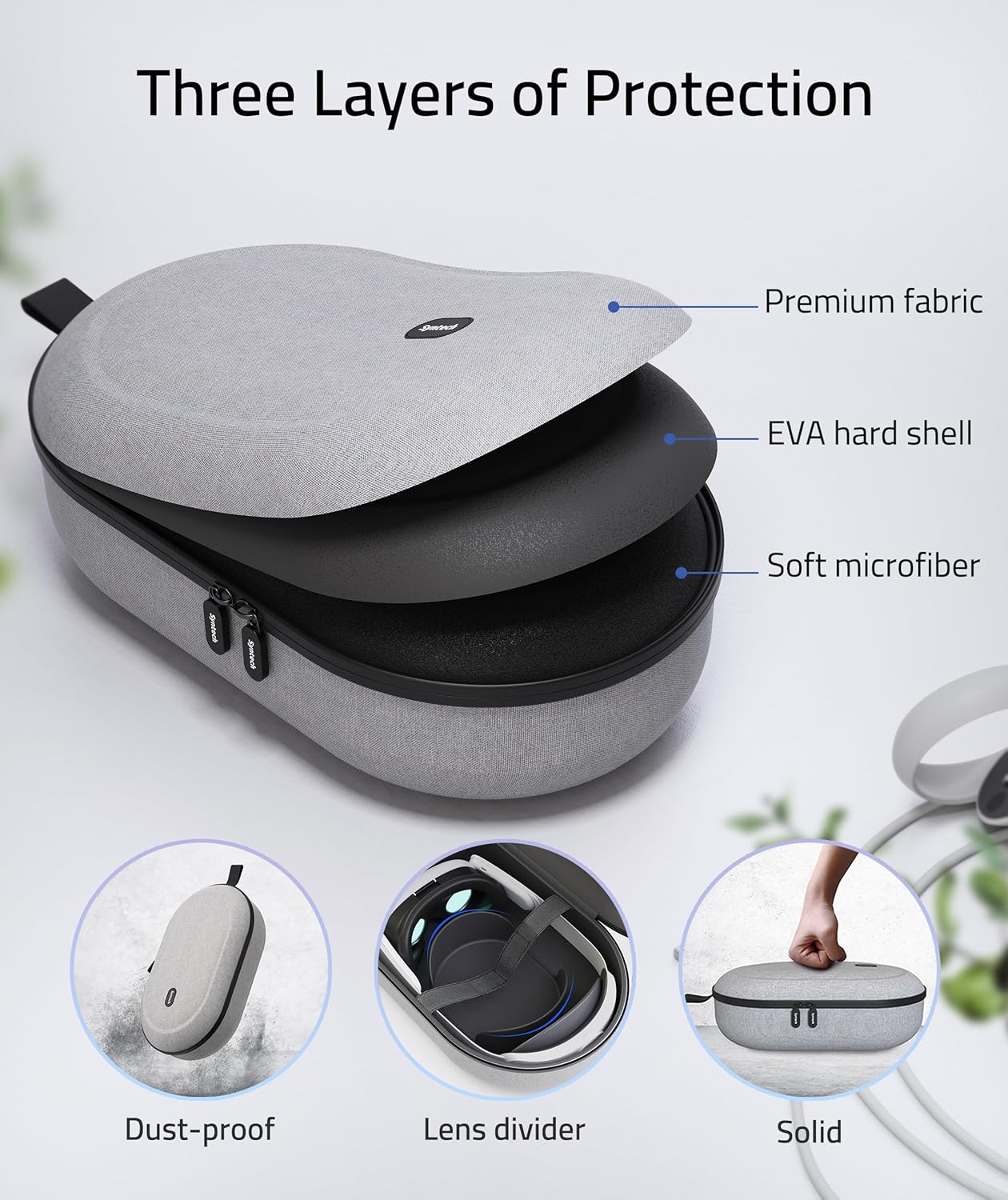 Infographics for Syntech Hard Carrying Case Compatible with Meta Quest 3S/Quest 3/Oculus Quest2/VP/Pico4