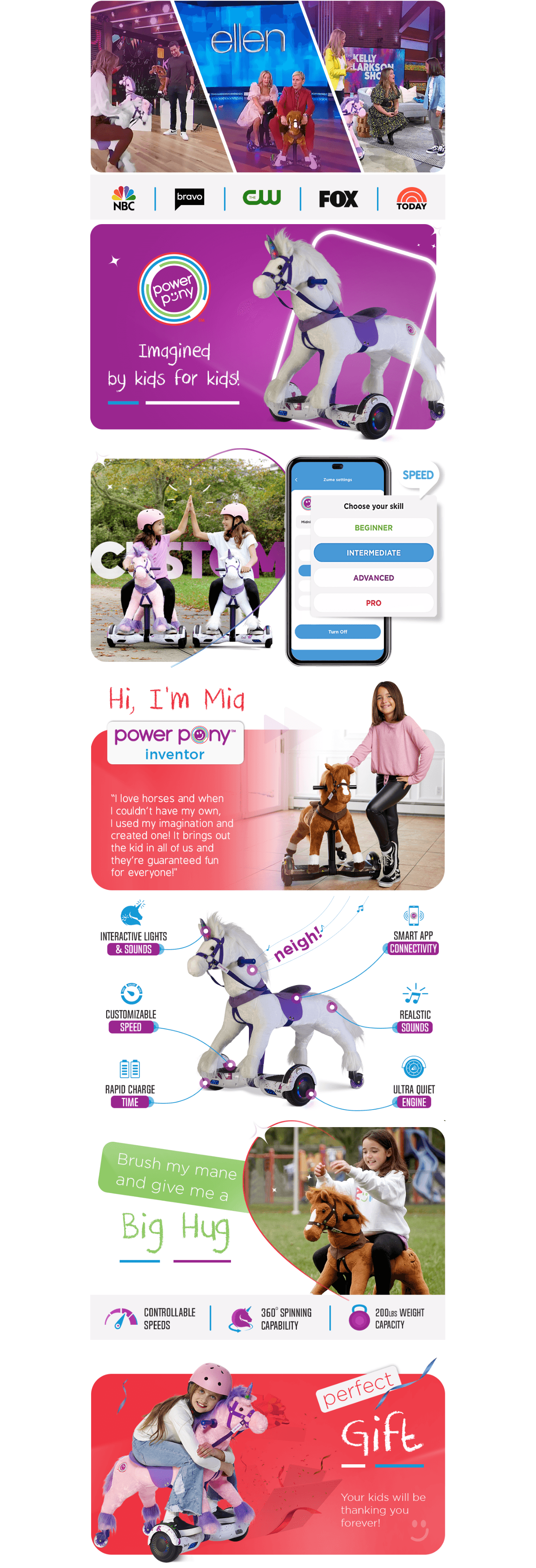 Amazon.com: Powerpony Ride On Unicorn Hoverboard: A+ Premium