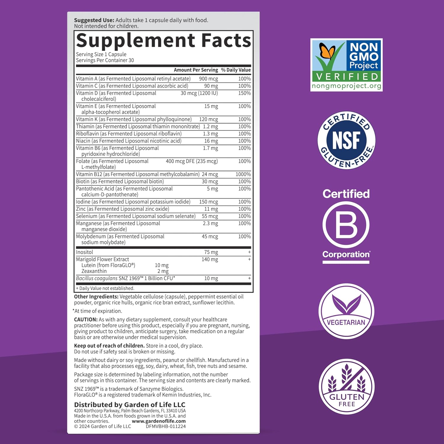 Amazon.com: Garden of Life Dr. Formulated Multi+ Brain Health Capsules : Health &…: Infographics