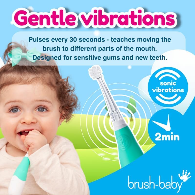 Amazon.com : brush-baby BabySonic Infant and Toddler Electric Toothbrush for Ages 0-3…: Infographics