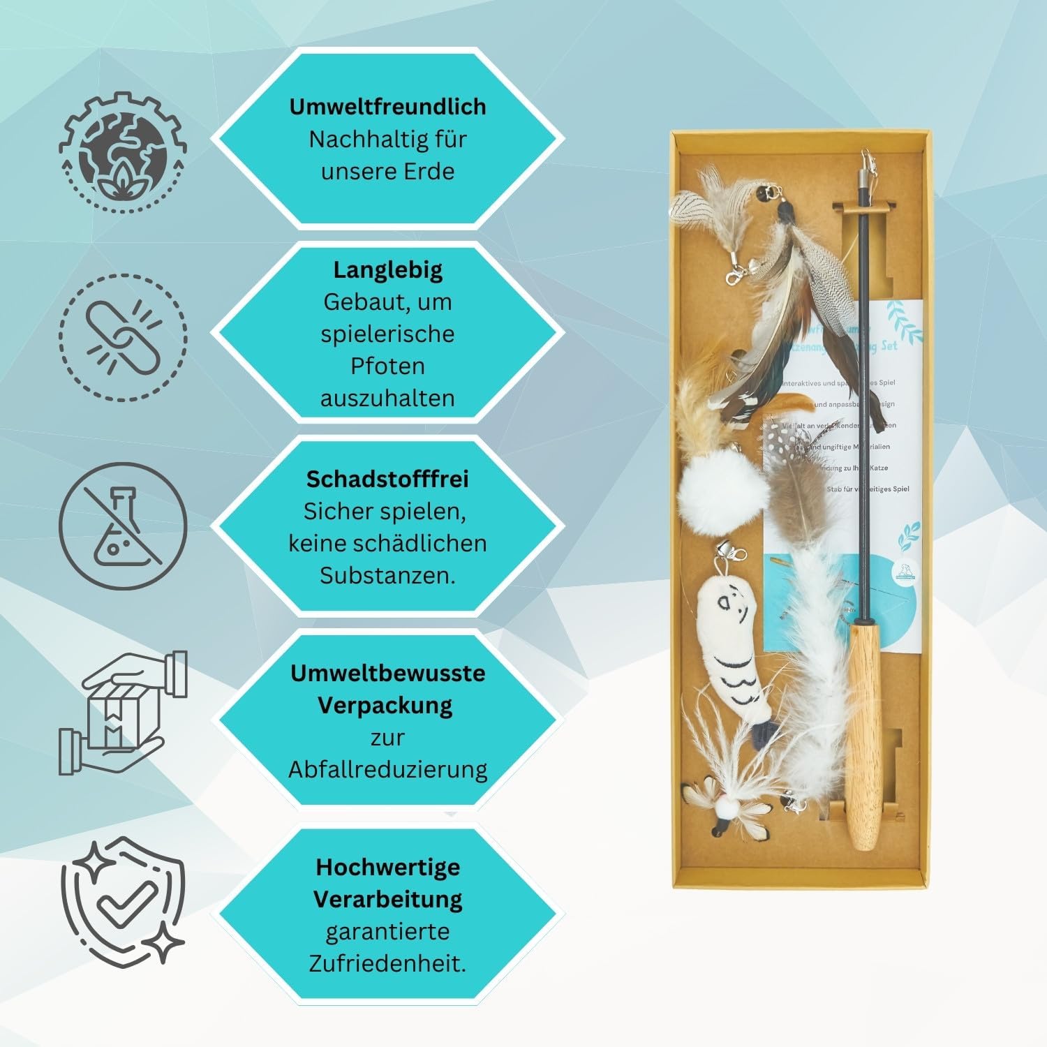 Pawfect Family® Interaktives Katzenspielzeug Set: Infographics