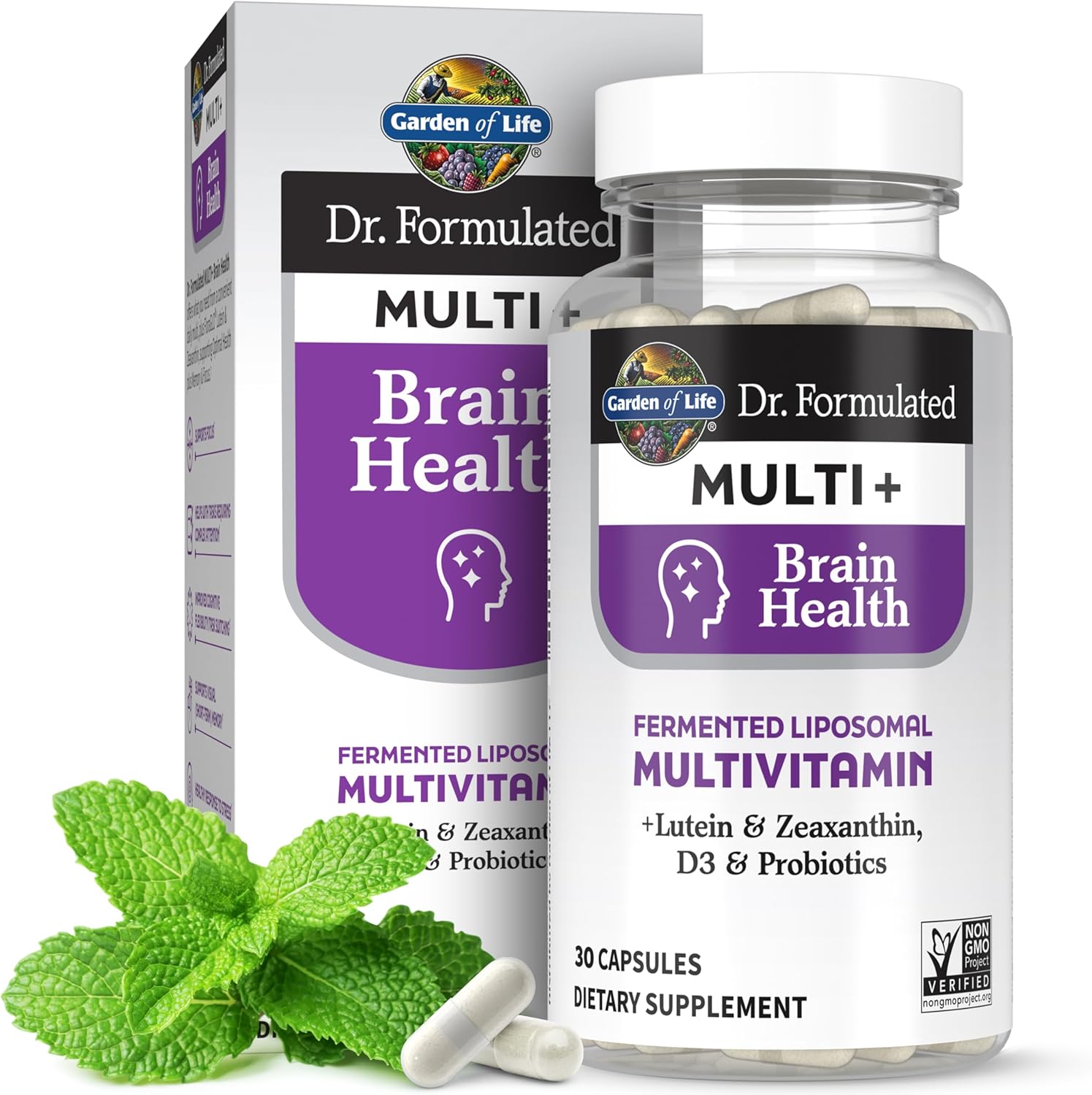 Amazon.com: Garden of Life Dr. Formulated Multi+ Brain Health Capsules : Health &…: Infographics