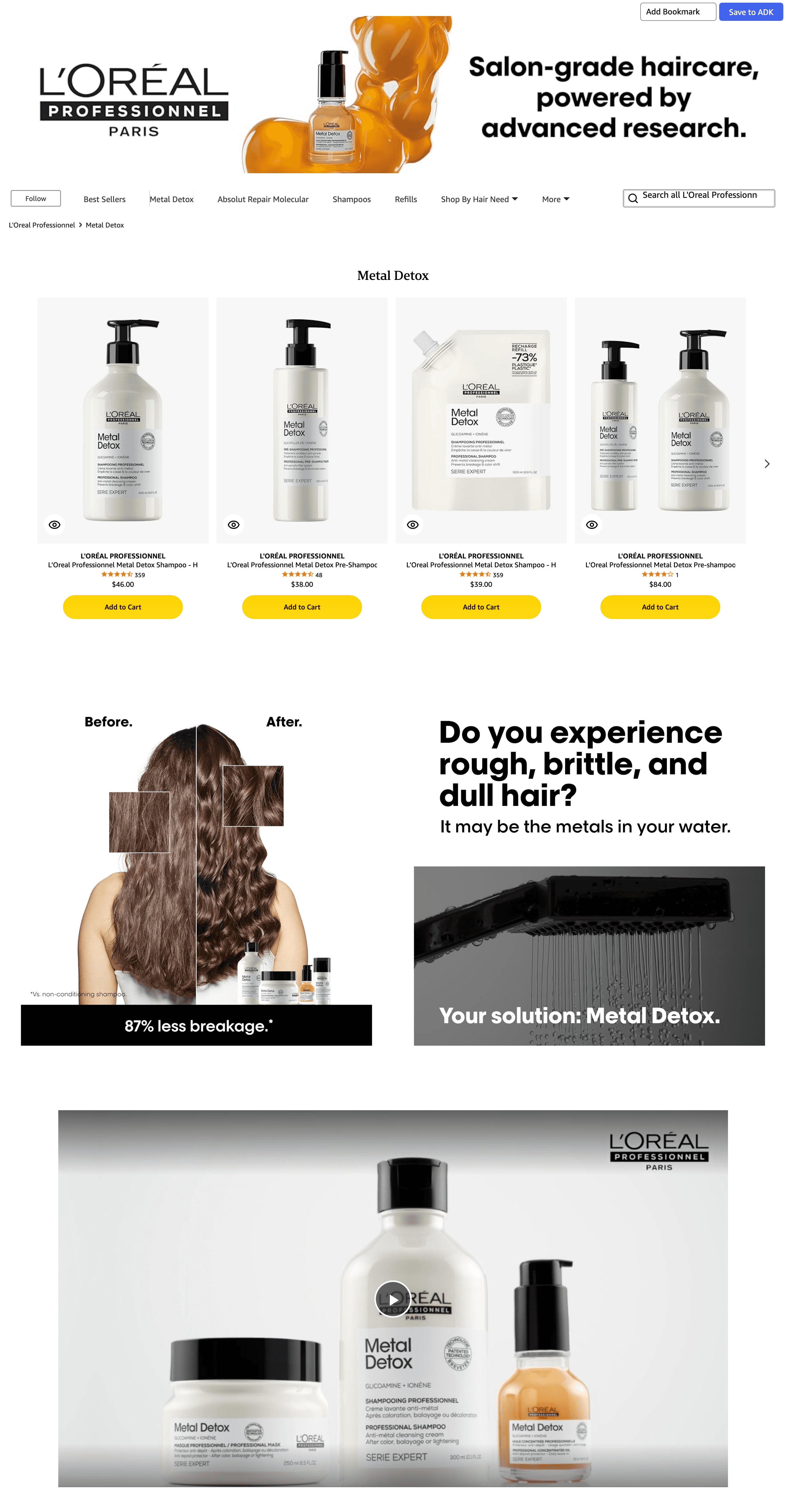 Storefront for Amazon.com: L'Oreal Professionnel: Metal Detox
