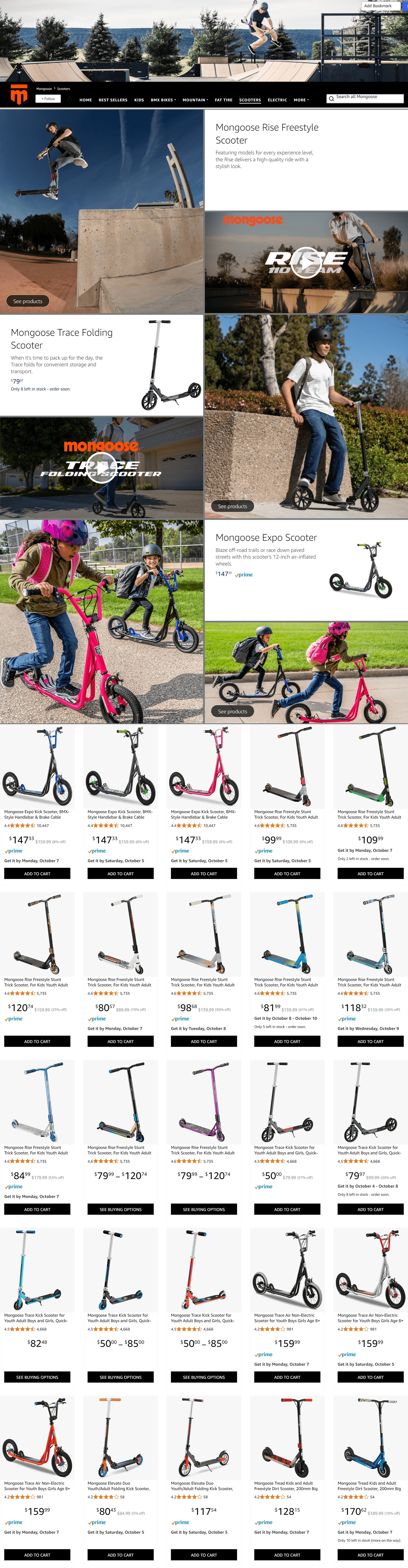 Storefront for Amazon.com: Mongoose: Scooters