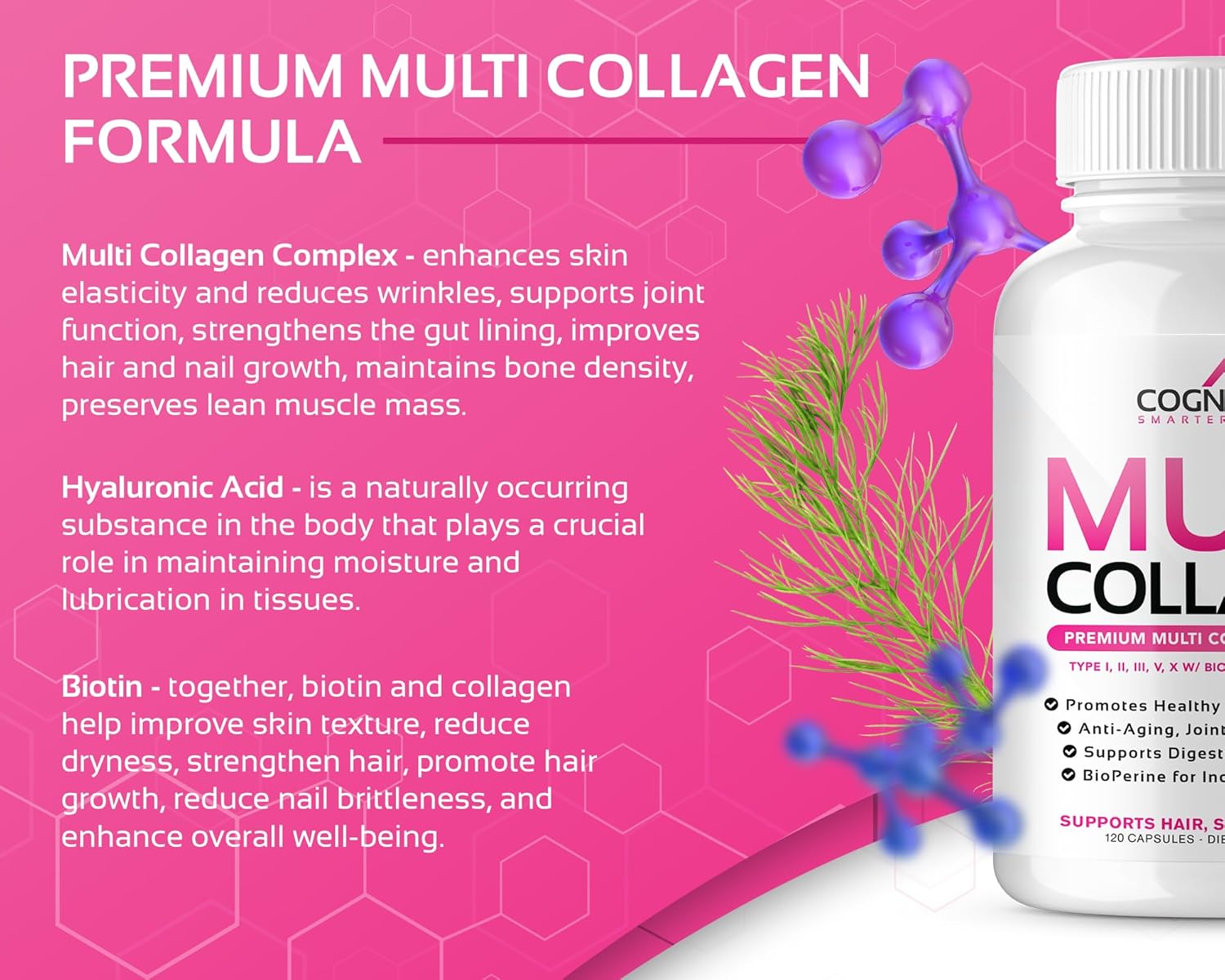 Amazon.com: Multi Collagen Pills with Hyaluronic Acid and Vitamin C: Infographics