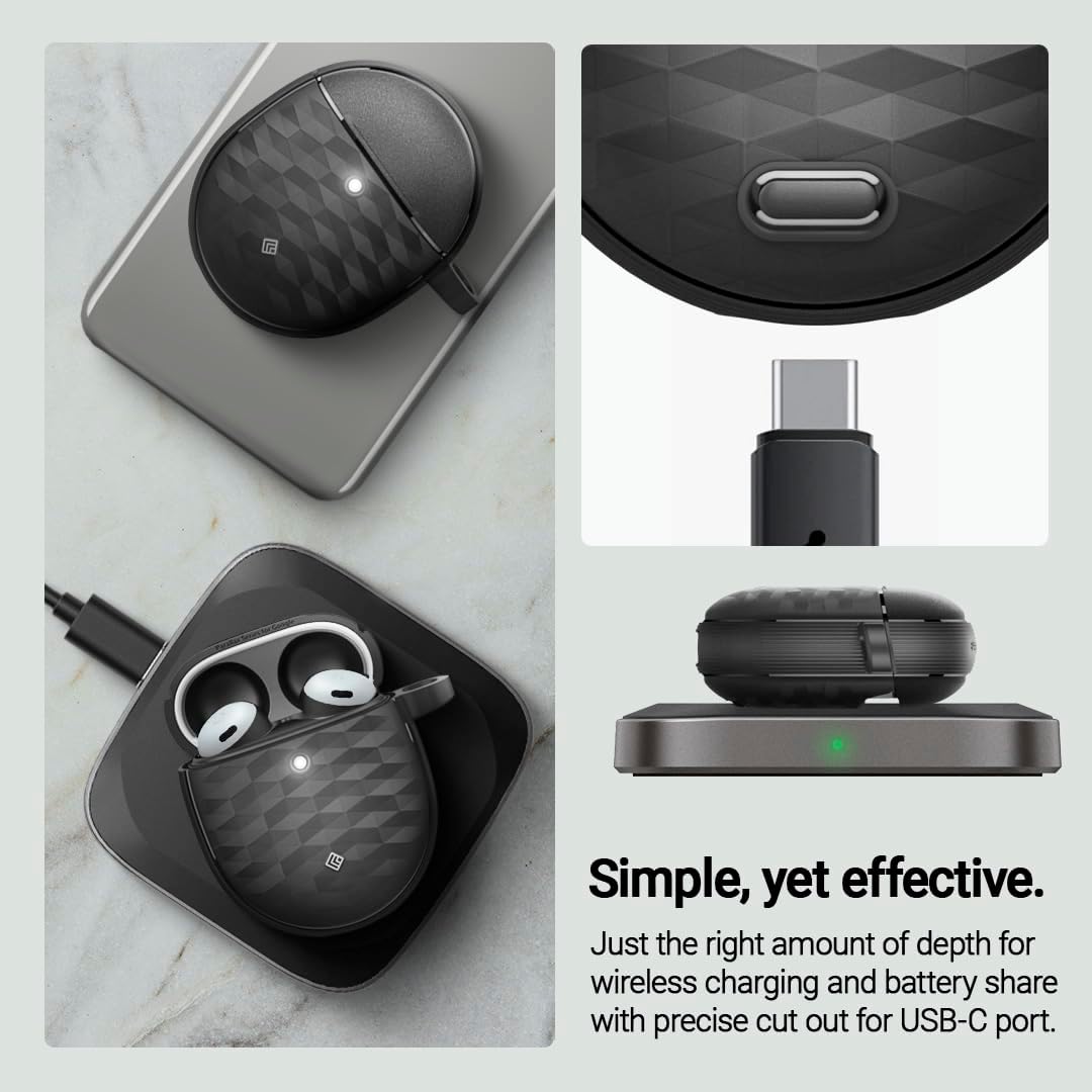 Caseology Parallax Case Compatible with Google Pixel Buds Pro 2 / Pixel Buds Pro 1: Infographics