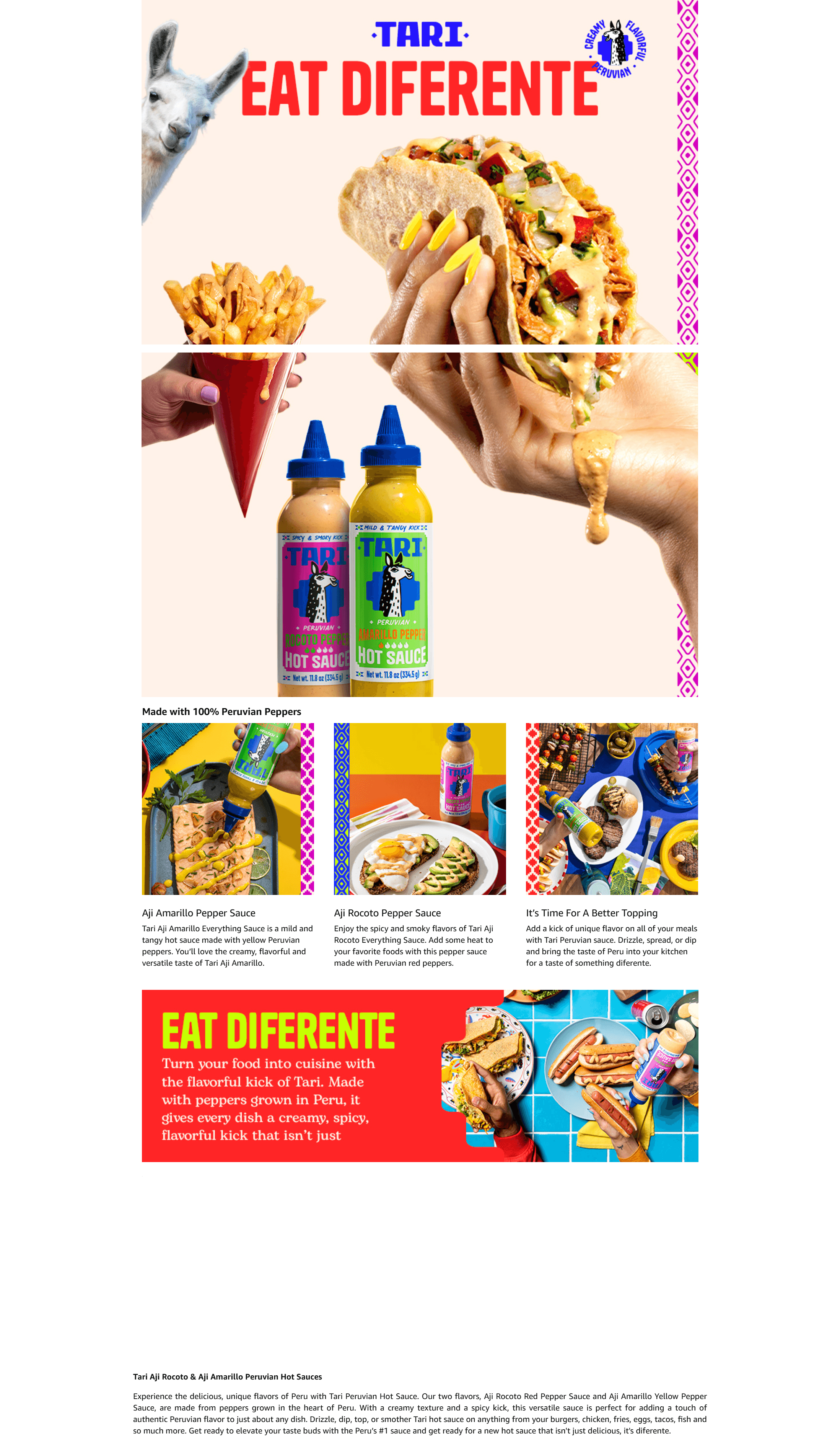 Amazon.com : Tari Peruvian Hot Sauces: A+ Premium