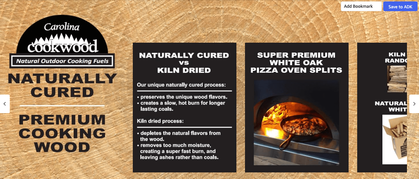 Amazon.com: Carolina Cookwood Mini Pizza Oven Wood 6 Inch Firewood Pizza Logs Naturally…: Brand Stories