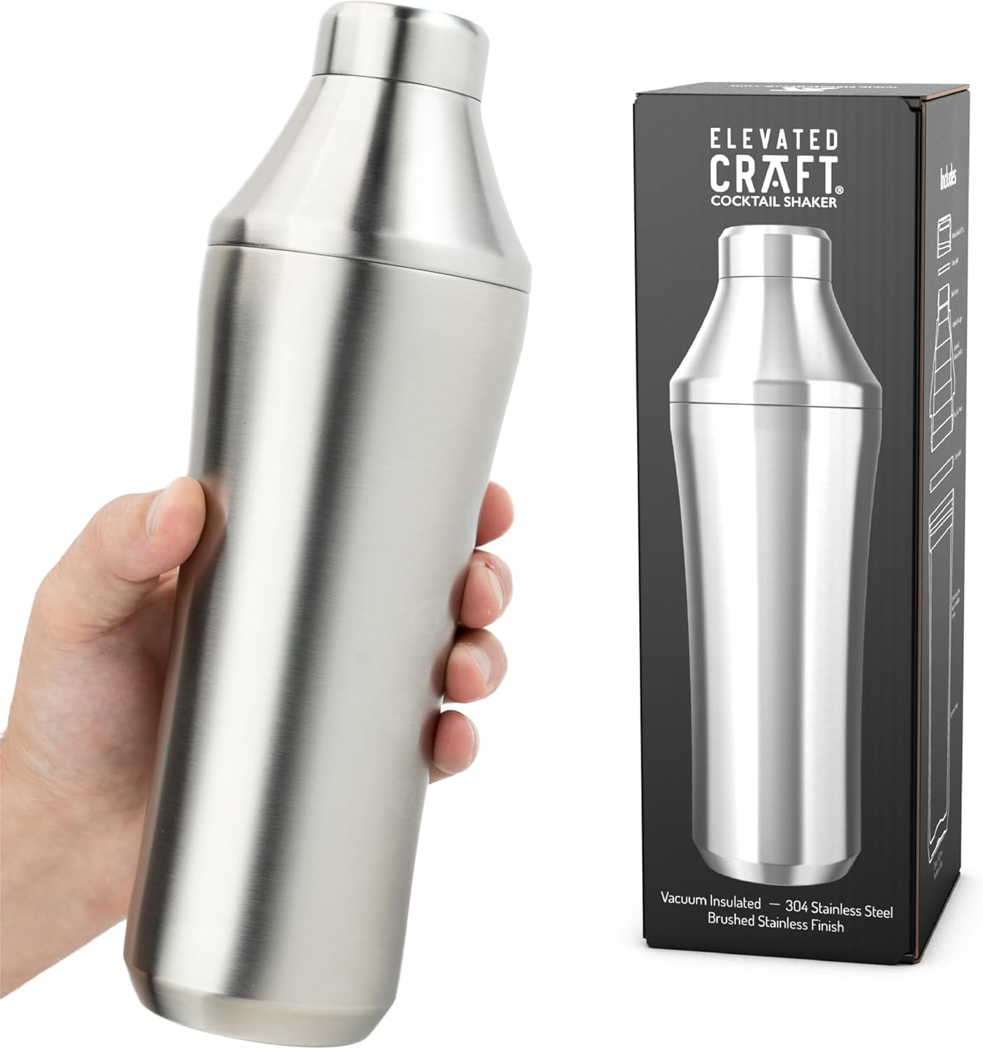Infographics for Amazon.com: Elevated Craft Hybrid Cocktail Shaker