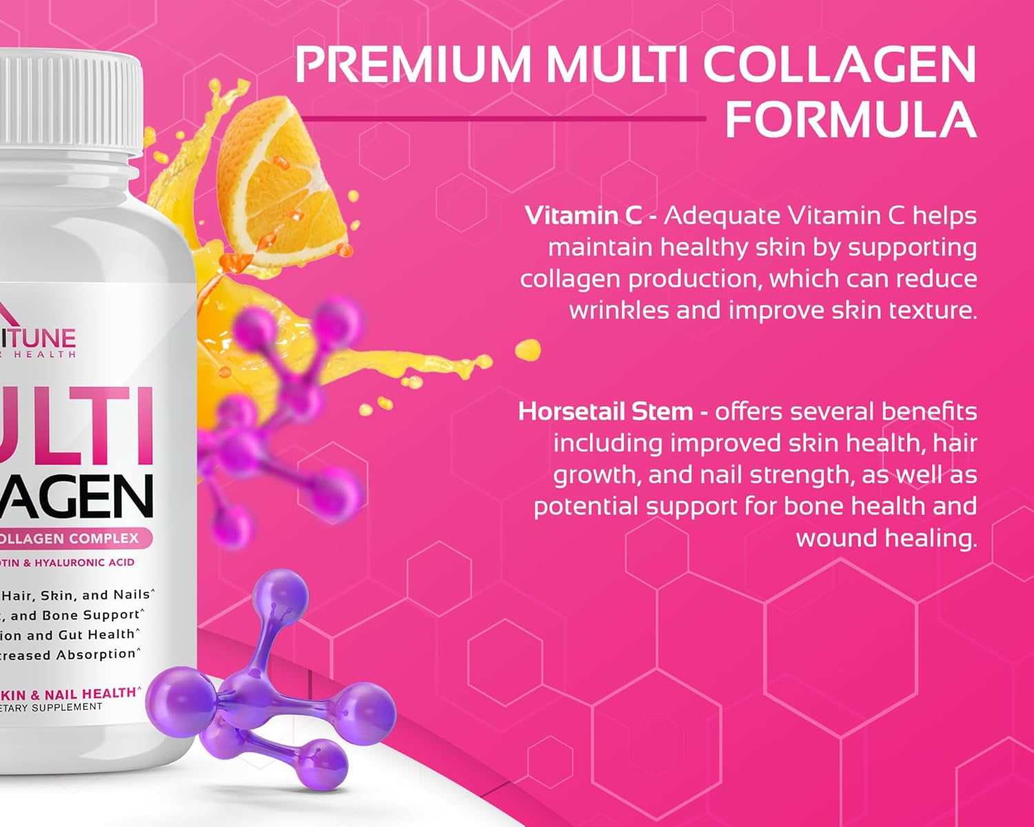 Amazon.com: Multi Collagen Pills with Hyaluronic Acid and Vitamin C: Infographics