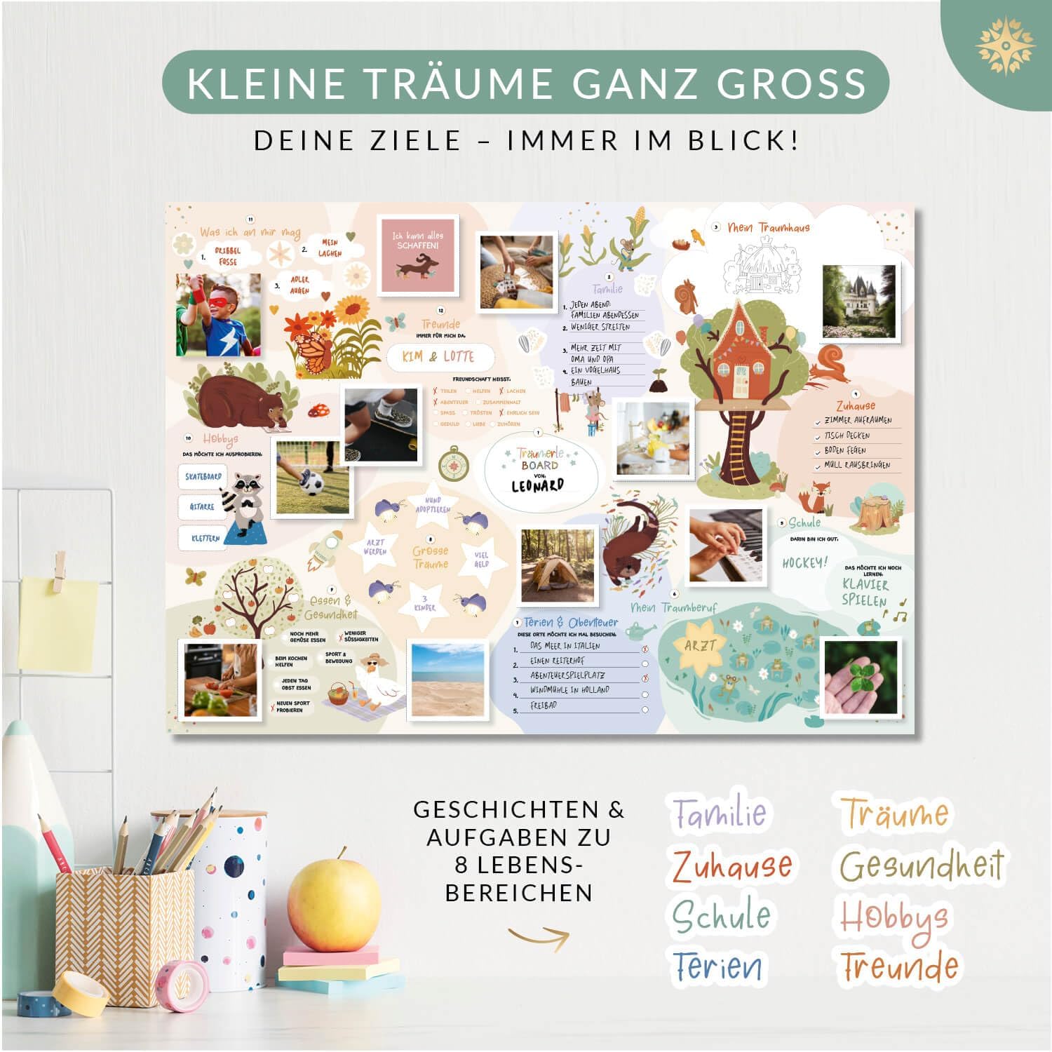 Infographics for Amazon.de: LEBENSKOMPASS Träumerle Board für Kinder