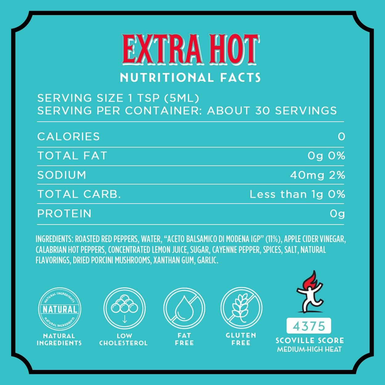 FIRELLI Extra Hot Italian Hot Sauce: Infographics