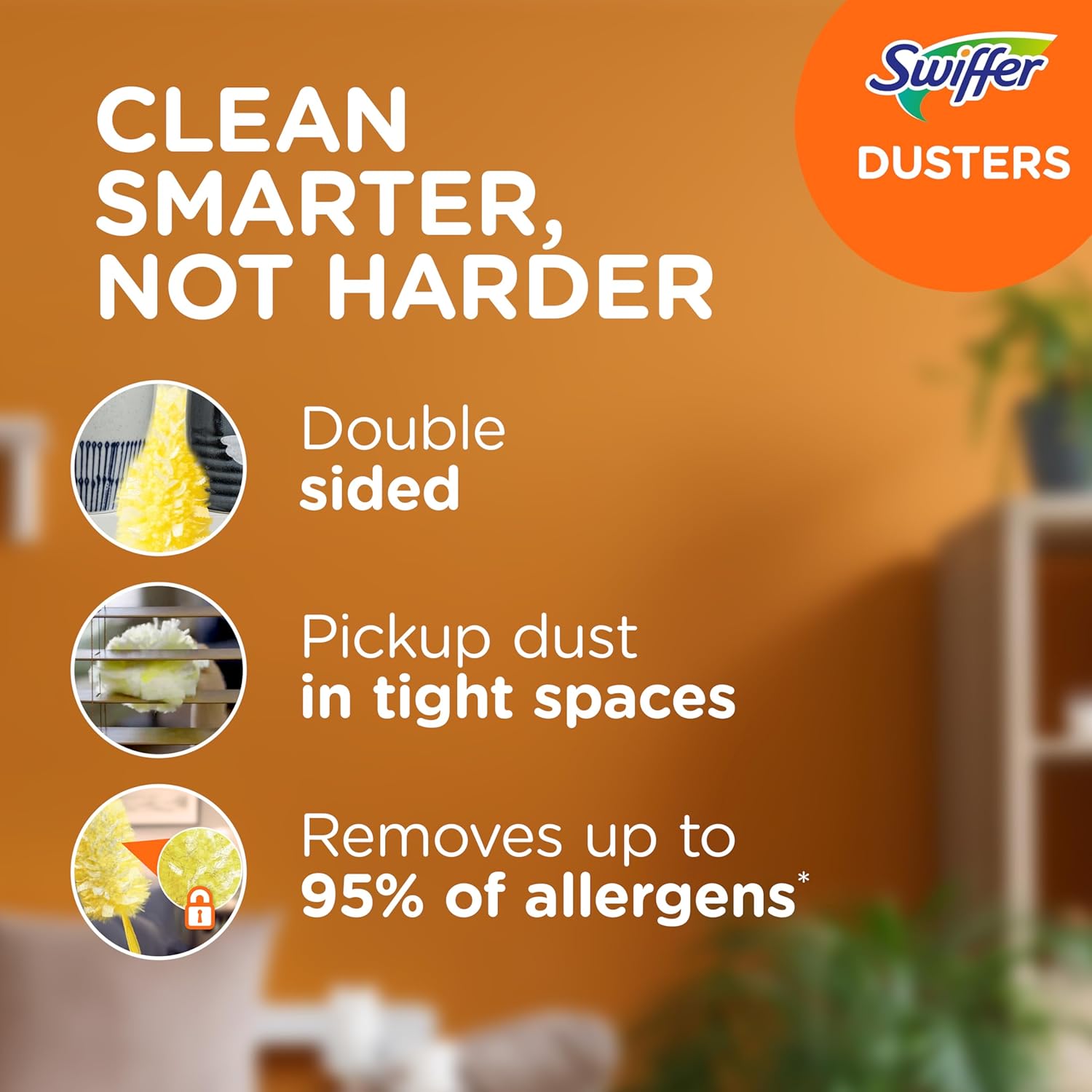 Amazon.com: Swiffer Duster Heavy Duty 3 ft Extendable Handle Starter Kit with 3 Refills…: Infographics