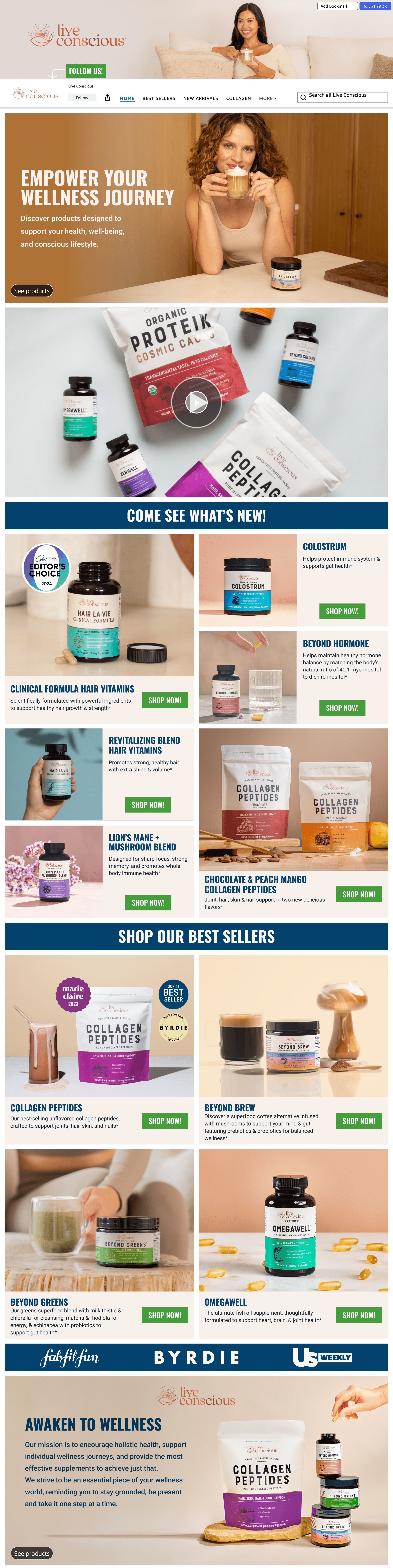 Amazon.com: Live Conscious: Storefront