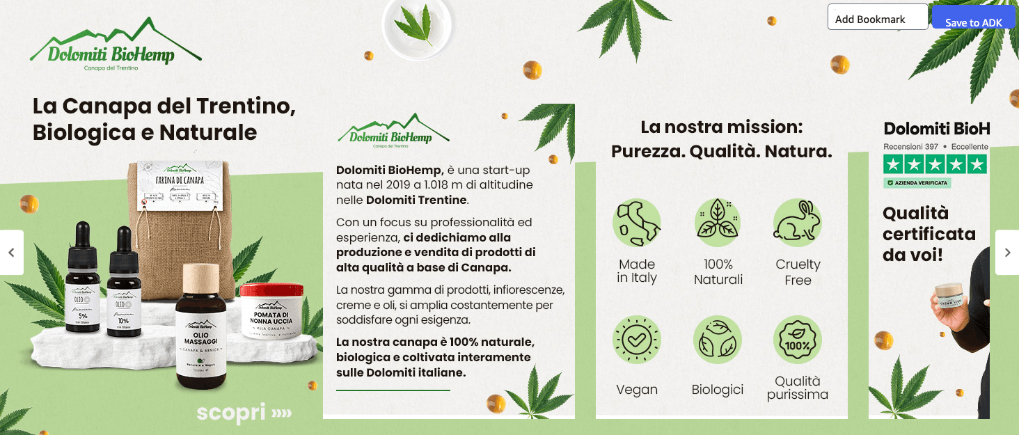 Dolomiti BioHemp Olio di Canapa per Dolori Articolari 15%: Brand Stories