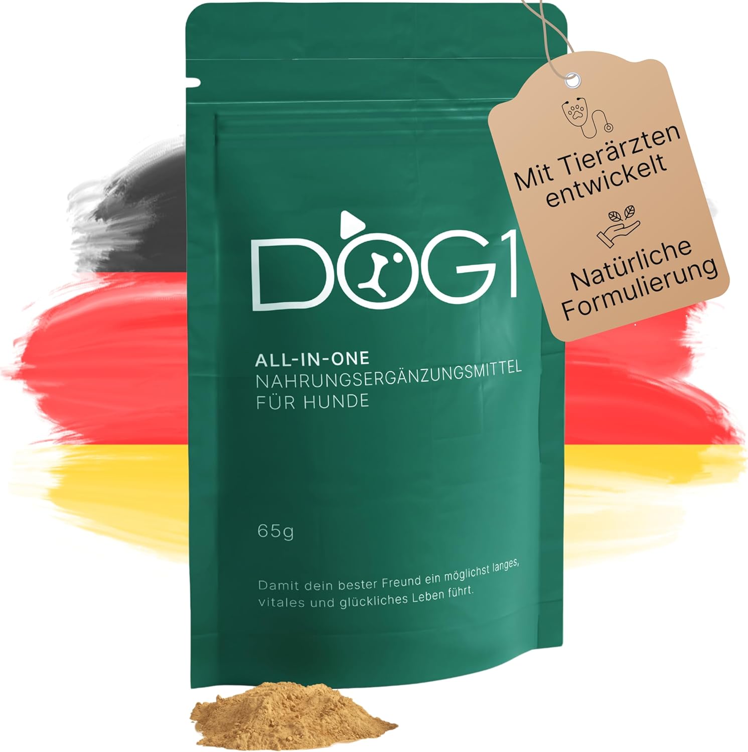 DOG1 8-in-1 Nahrungsergänzungsmittel Hund (1x) mit Vitamin B Komplex und Glucosamin: Infographics