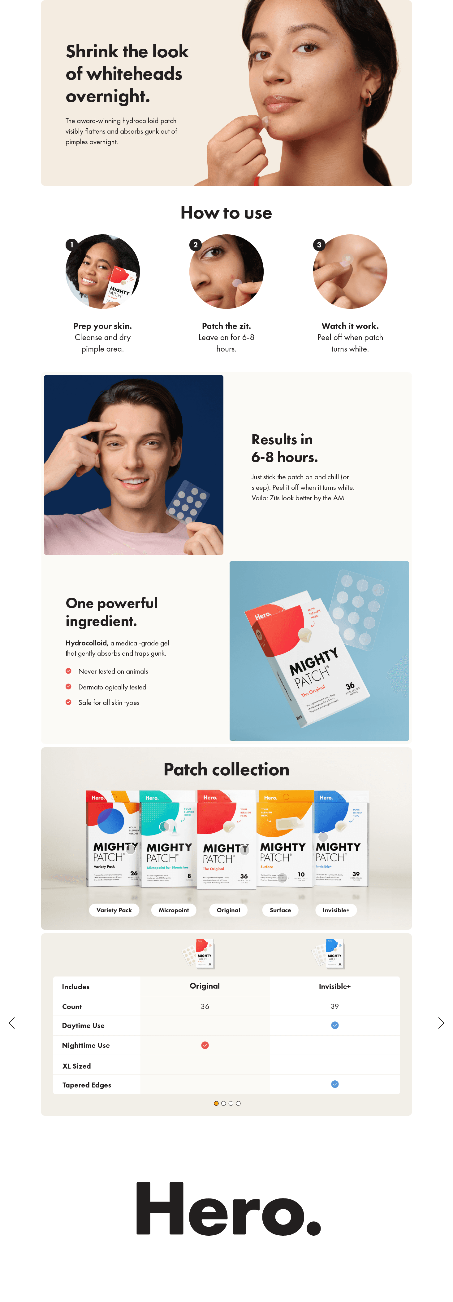 Amazon.com: Mighty Patch™ Original patch from Hero Cosmetics: A+ Premium