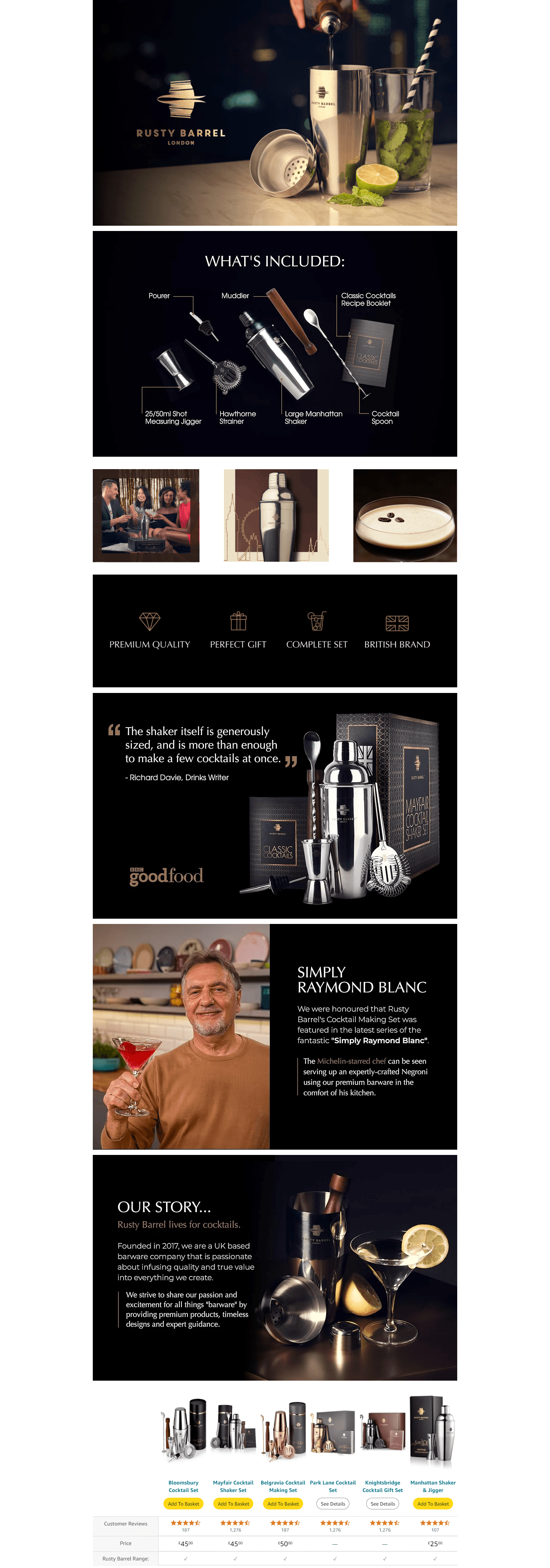 Rusty Barrel Cocktail Making Kit: A+ Premium