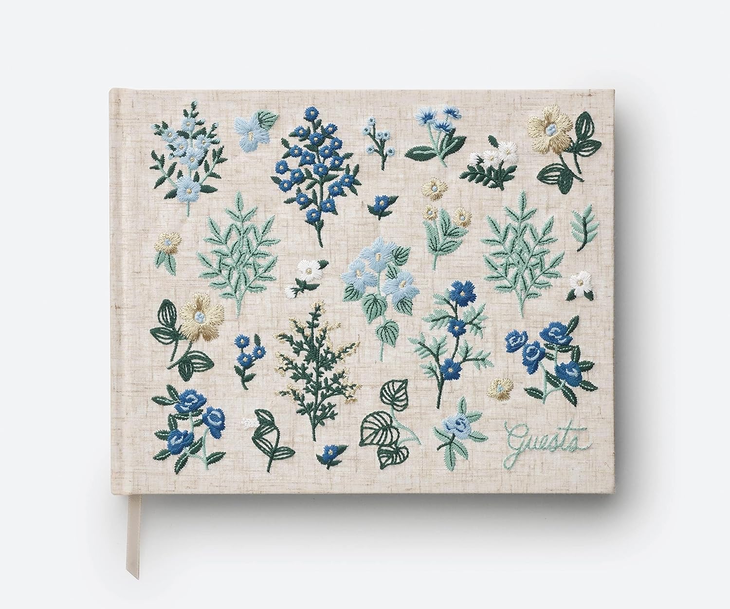 Infographics for Amazon.com: RIFLE PAPER CO. Wildwood Embroidered Fabric Guest Book