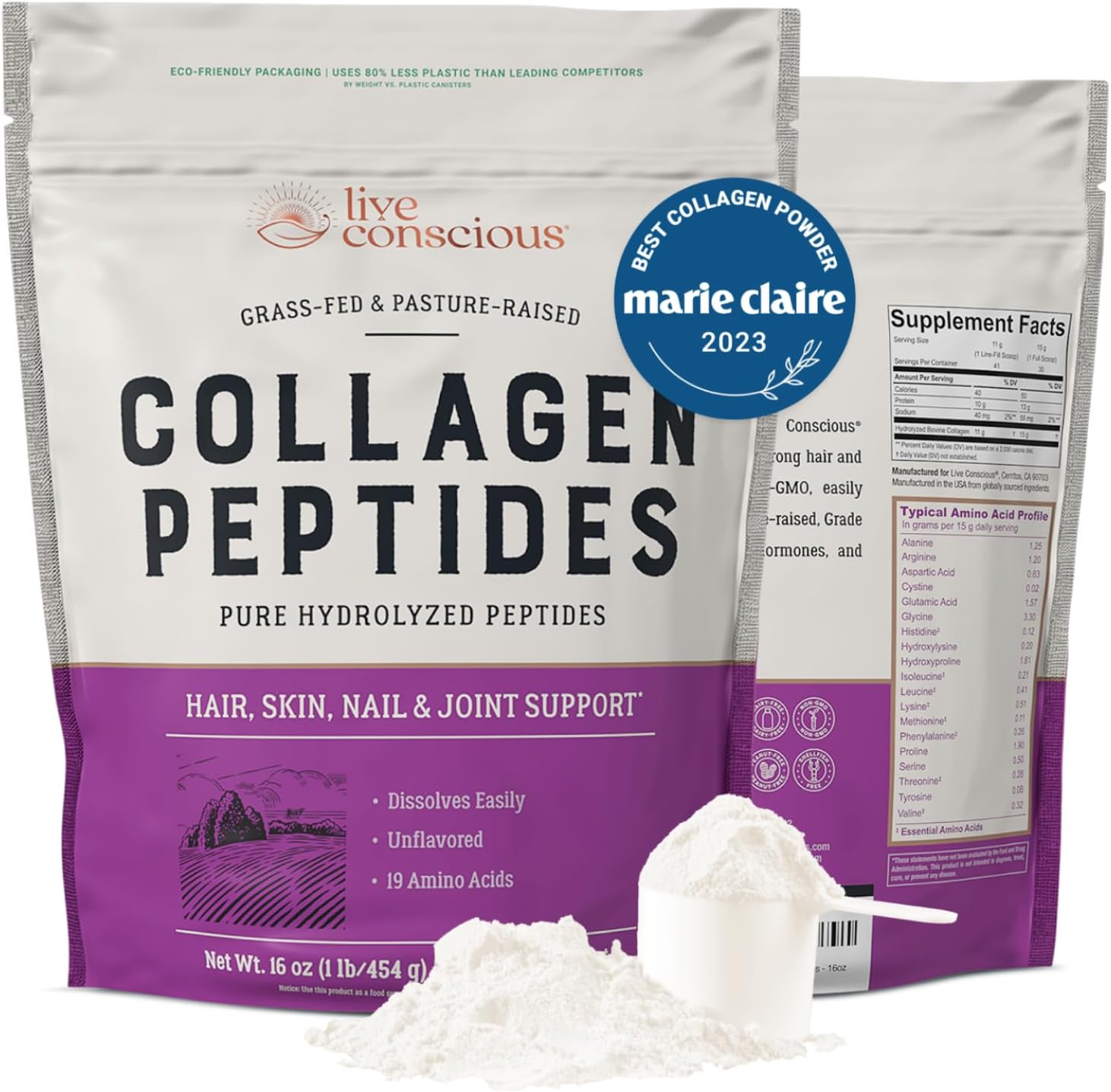 Amazon.com: Live Conscious Collagen Peptides Powder: Infographics