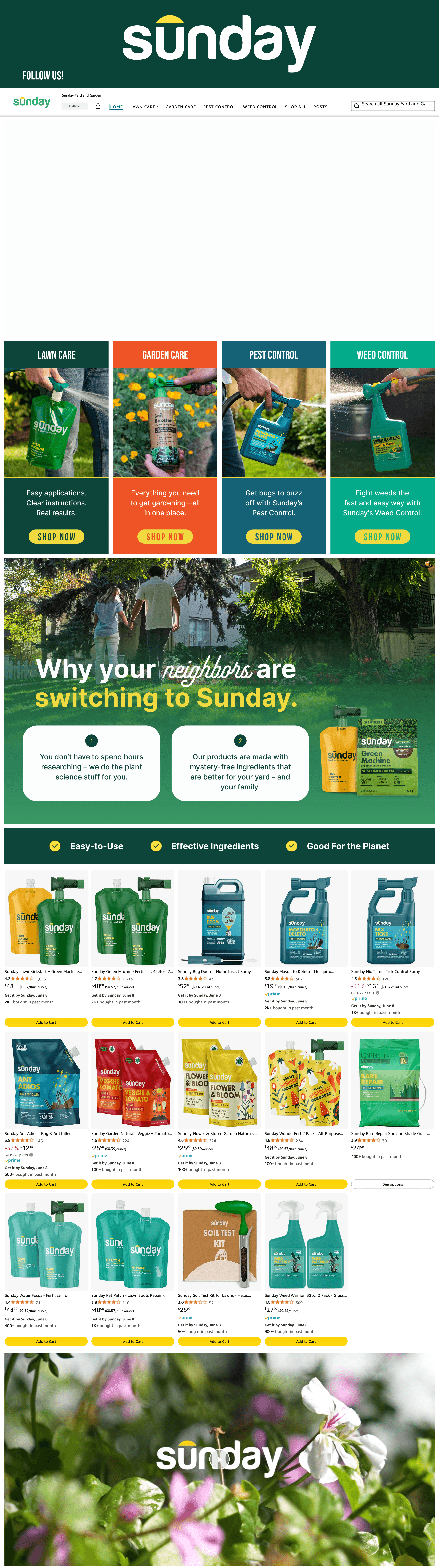 Storefront for Amazon.com: Sunday Yard and Garden