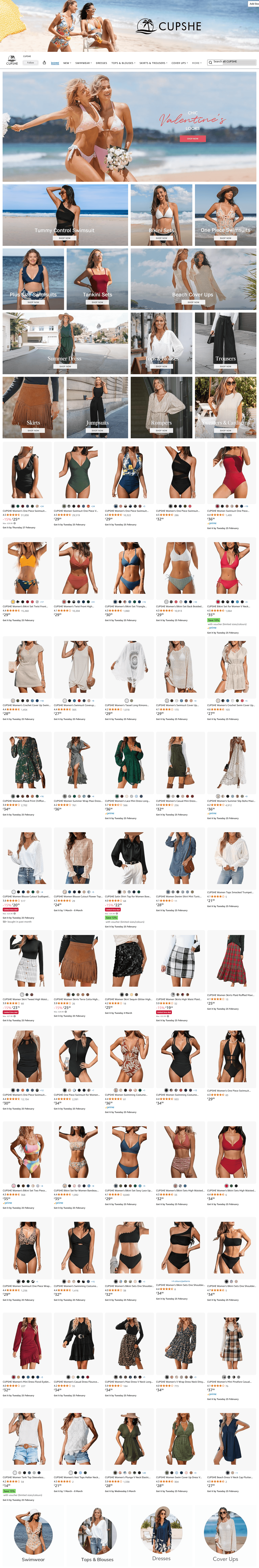 Amazon.co.uk: CUPSHE: Storefront