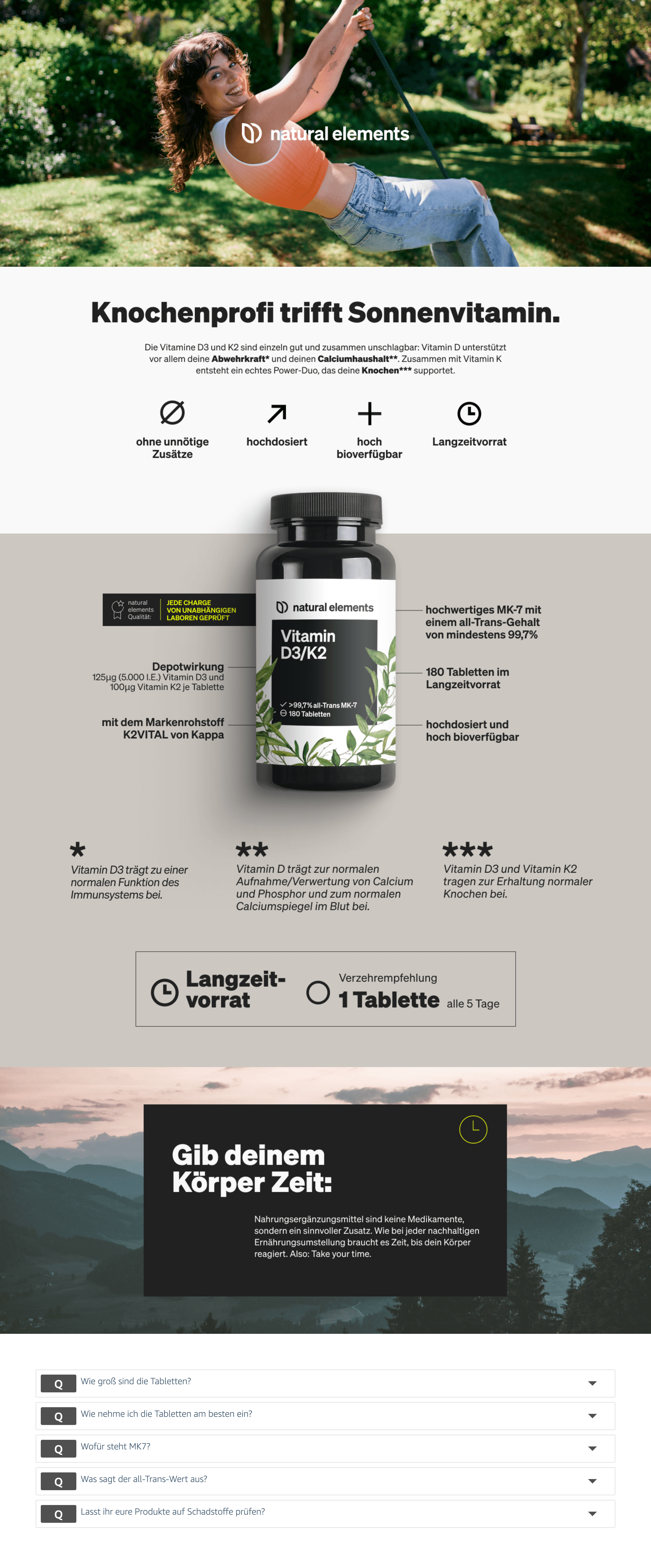 Vitamin D3 + K2 Depot: A+ Premium
