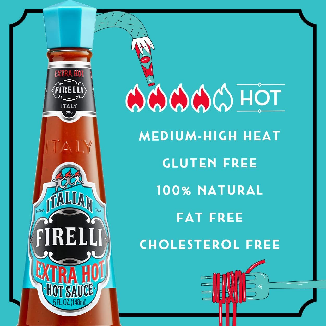 FIRELLI Extra Hot Italian Hot Sauce: Infographics