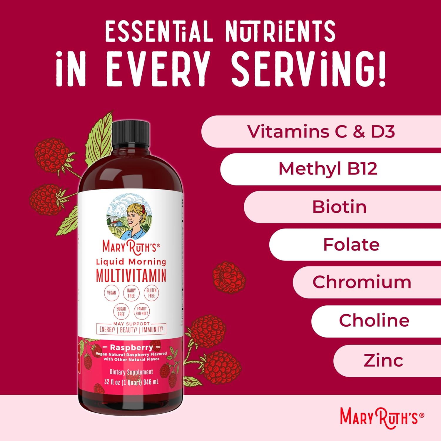Amazon.com: MaryRuth Organics Multivitamin Multimineral for Women Men & Kids: Infographics