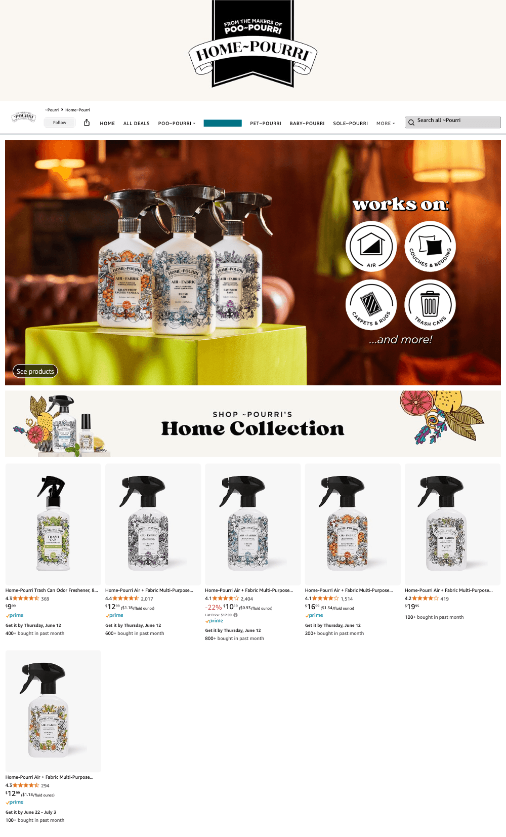 Storefront for Amazon.com: ~Pourri: Home~Pourri