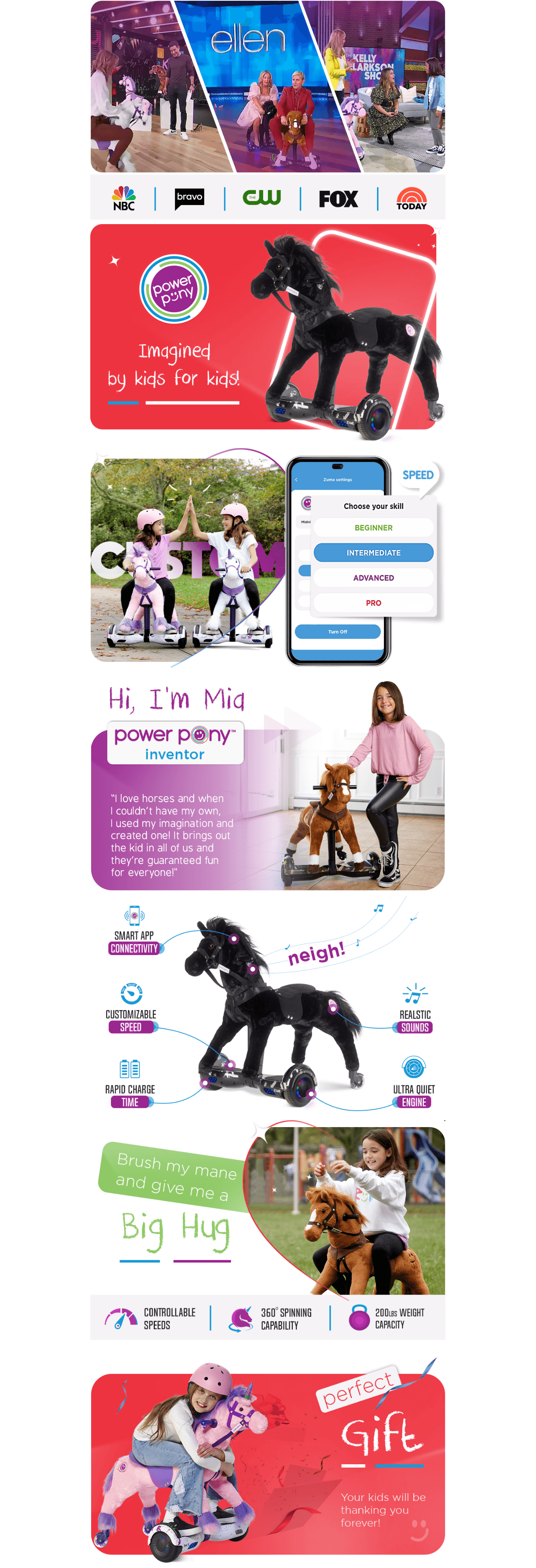 Amazon.com: Power Pony Hoverboard Horse for Girls and Boys: A+ Premium