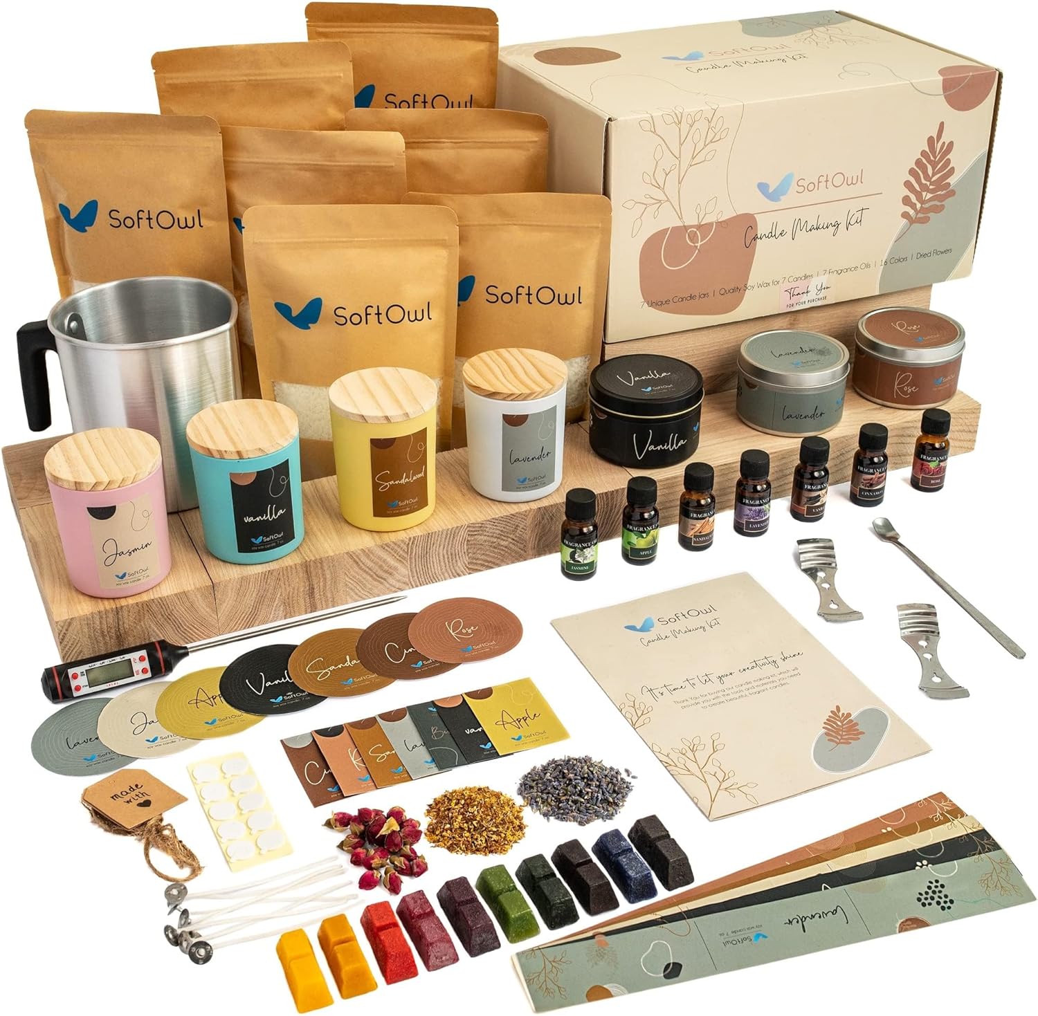 Infographics for Amazon.com: SoftOwl Premium Soy Candle Making Kit