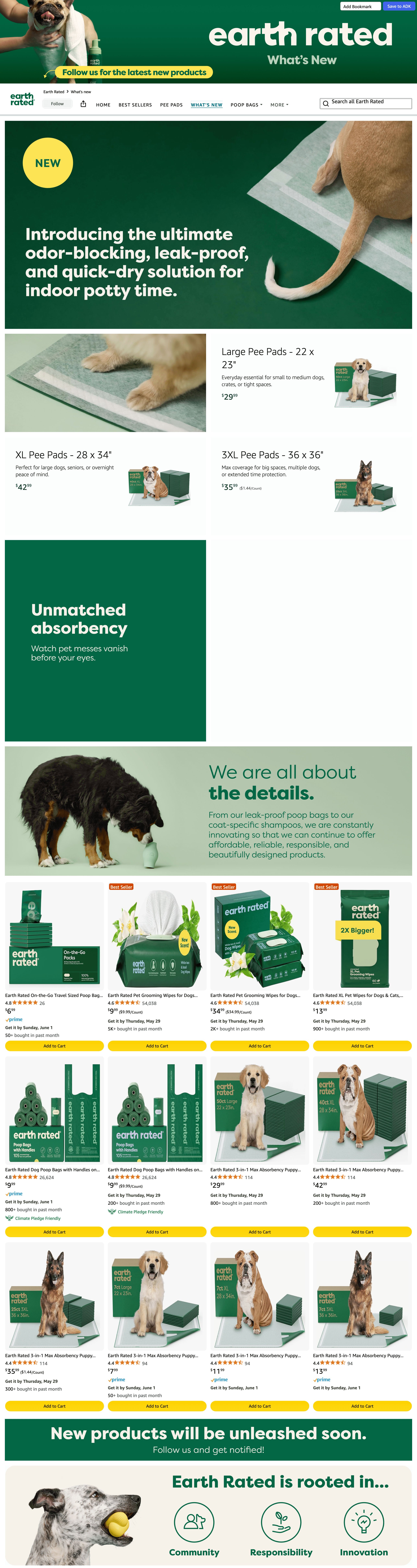 Storefront for Amazon.com: Earth Rated: What's new