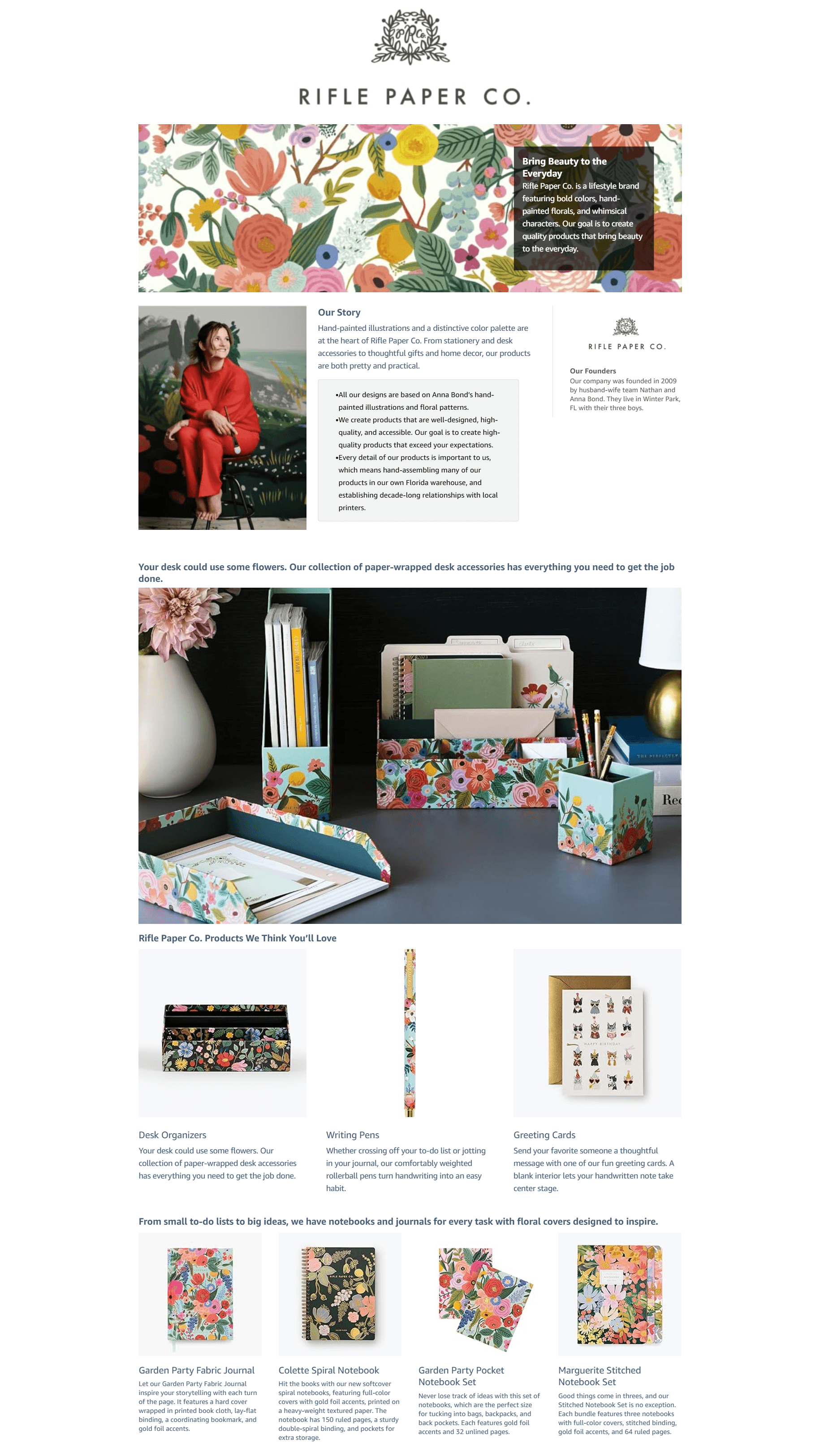 Amazon.com: RIFLE PAPER CO. Wildwood Embroidered Fabric Guest Book: A+ Premium