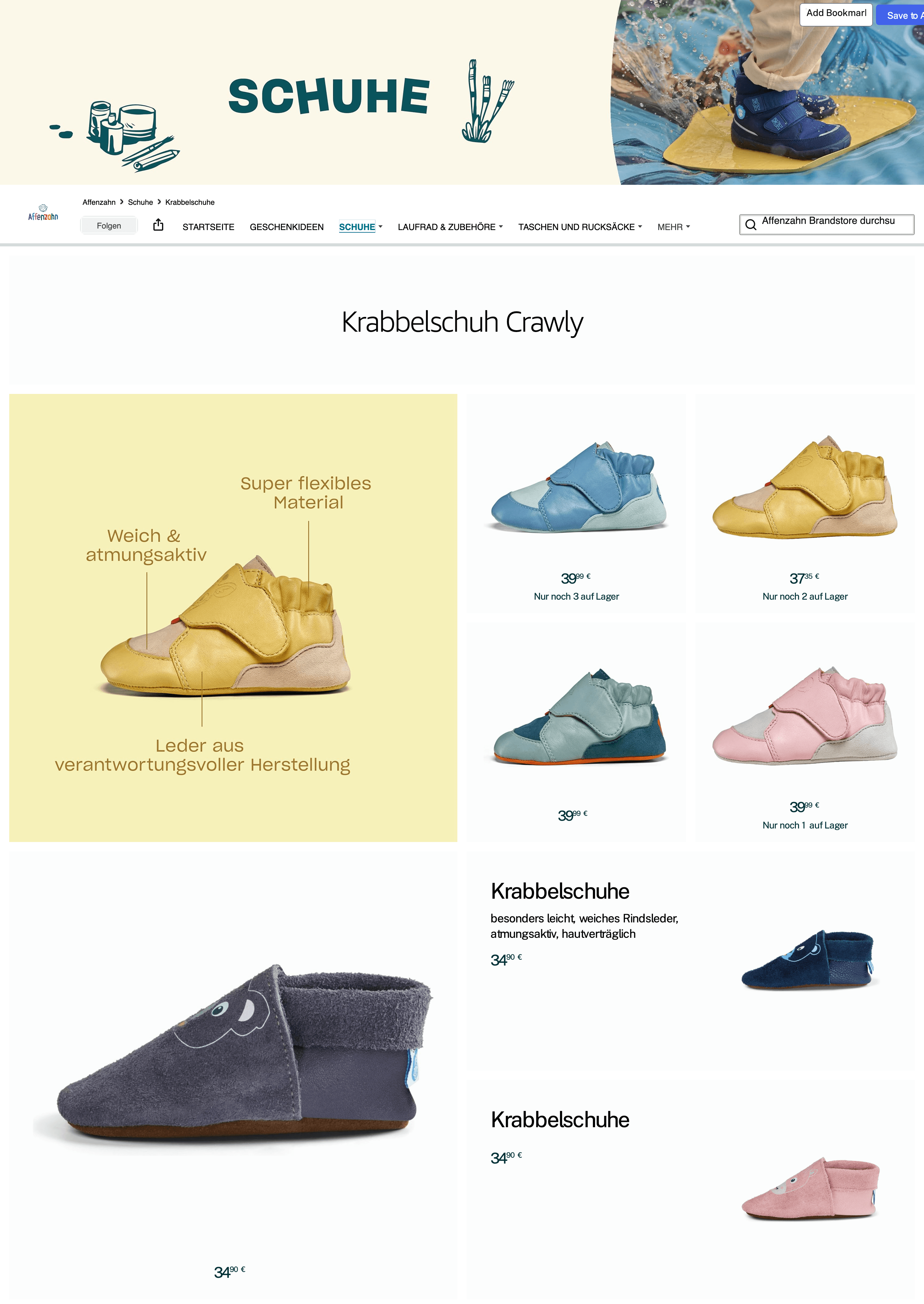 Storefront for Amazon.de: Affenzahn: Krabbelschuhe