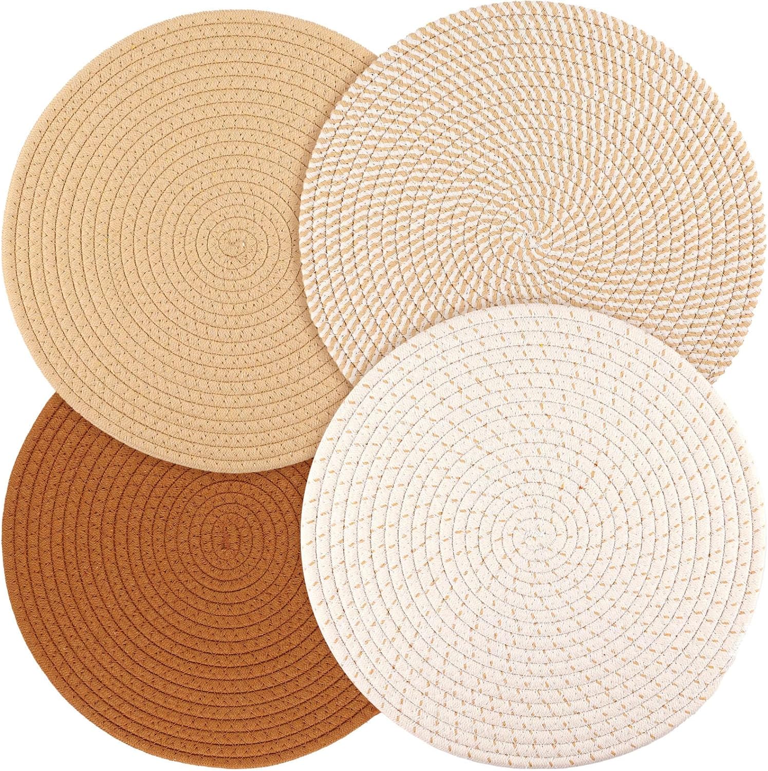 Amazon.com: Billbotk Round Woven Placemats Set of 4: Infographics