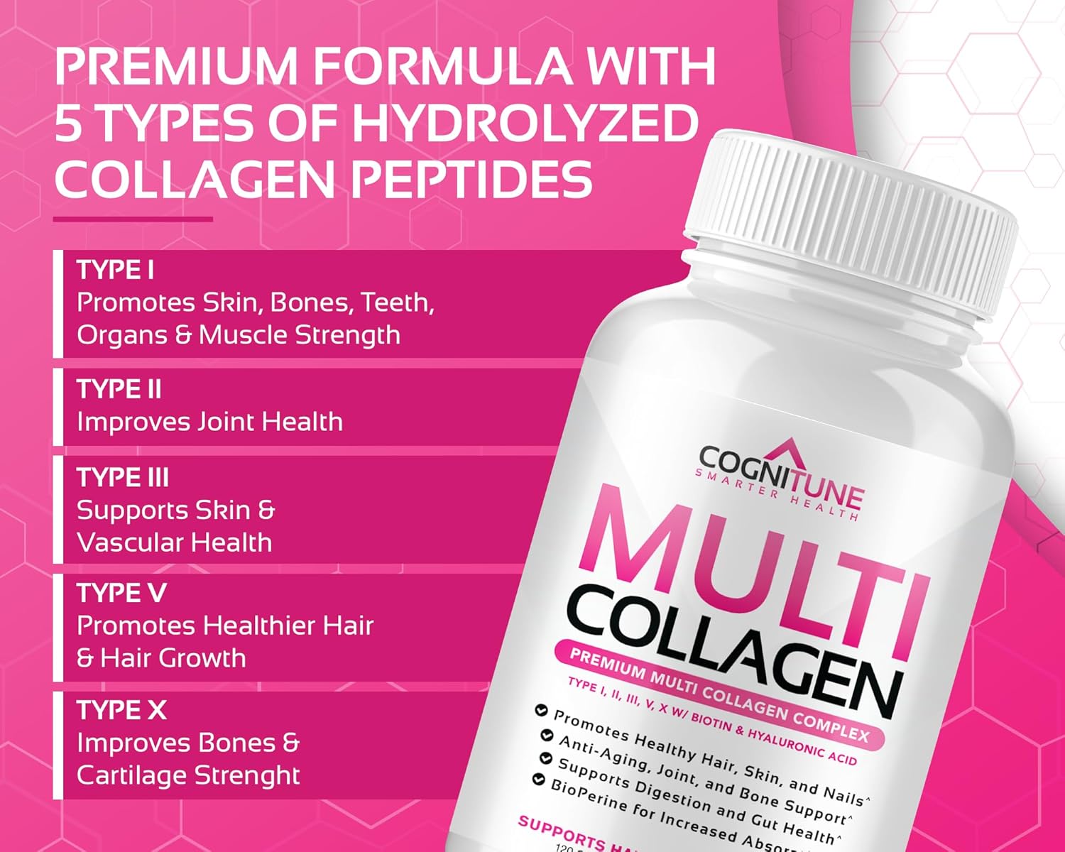 Amazon.com: Multi Collagen Pills with Hyaluronic Acid and Vitamin C: Infographics