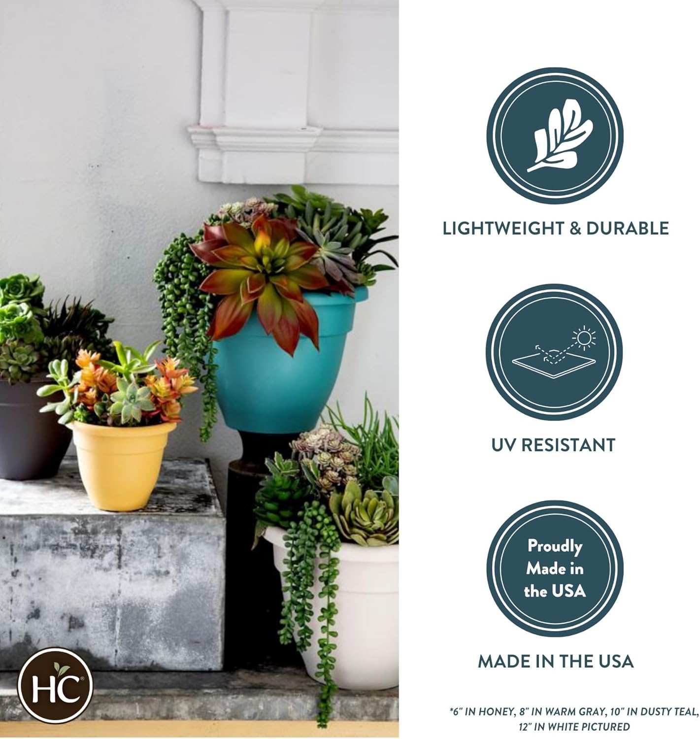 Amazon.com: The HC Companies 12 Inch Caribbean Planter: Infographics