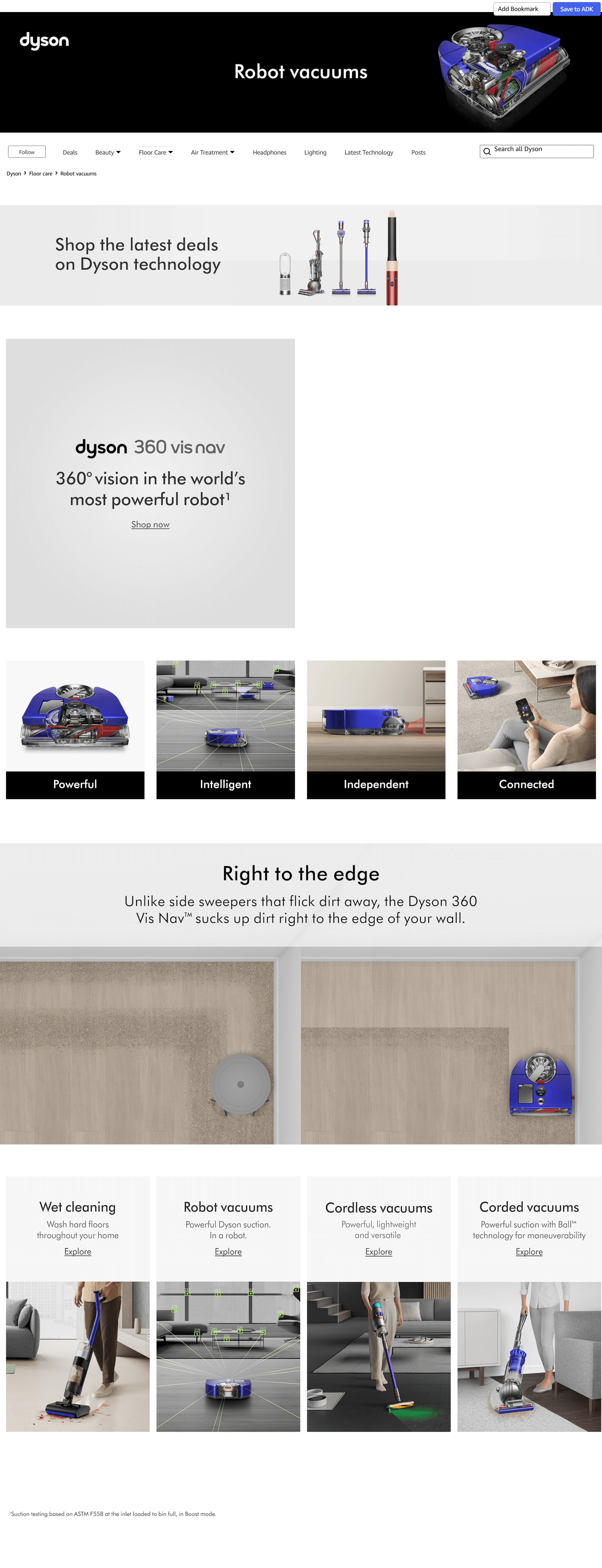 Storefront for Amazon.com: Dyson: Robot vacuums