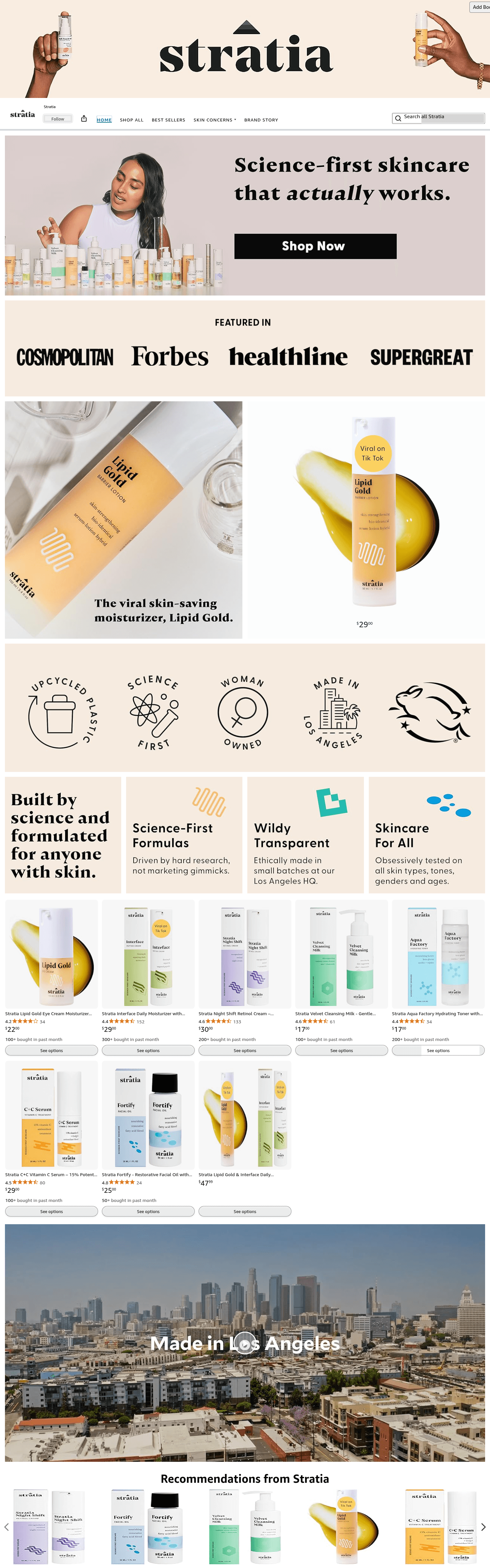 Storefront for Amazon.com: Stratia