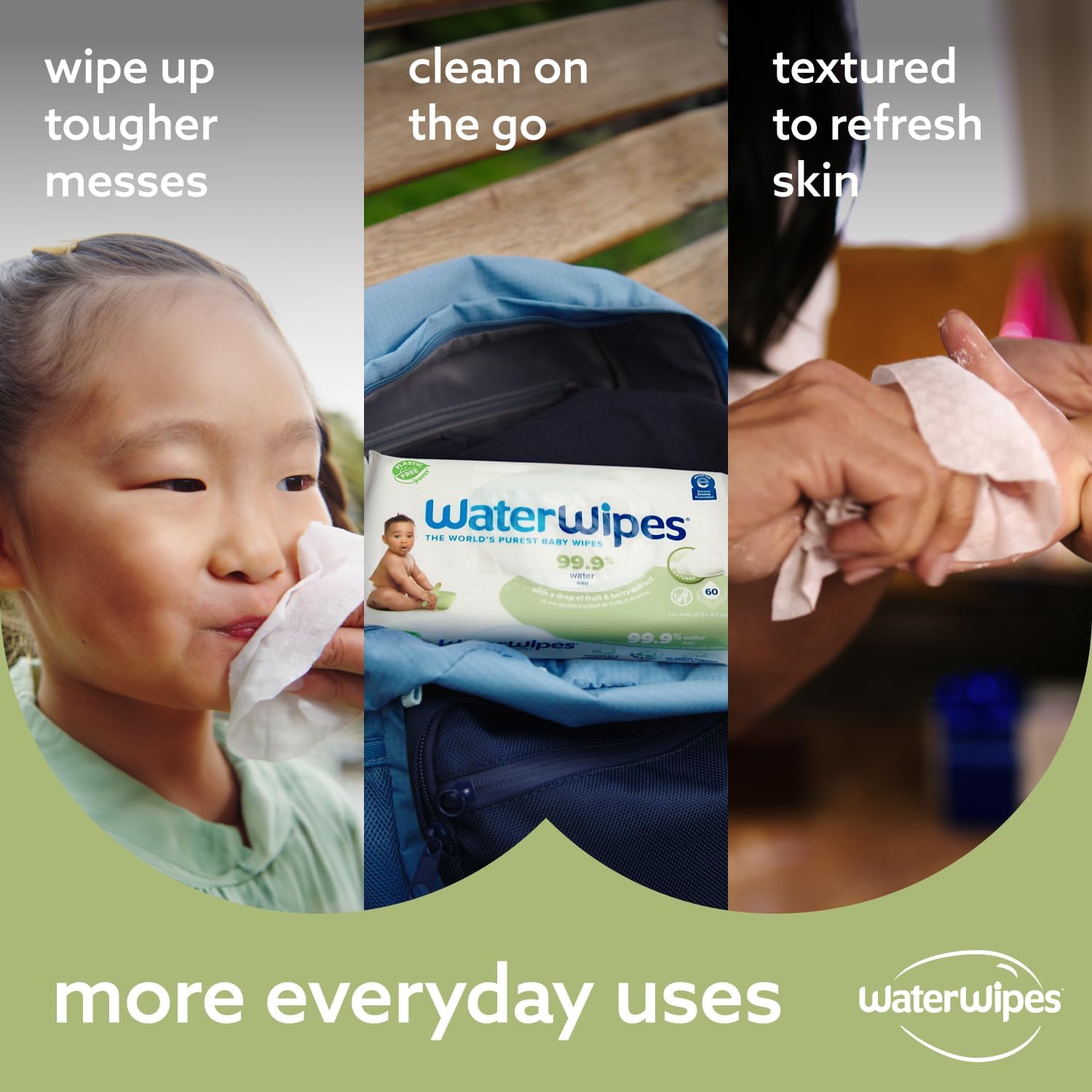 WaterWipes Plastic-Free Textured Clean: Infographics