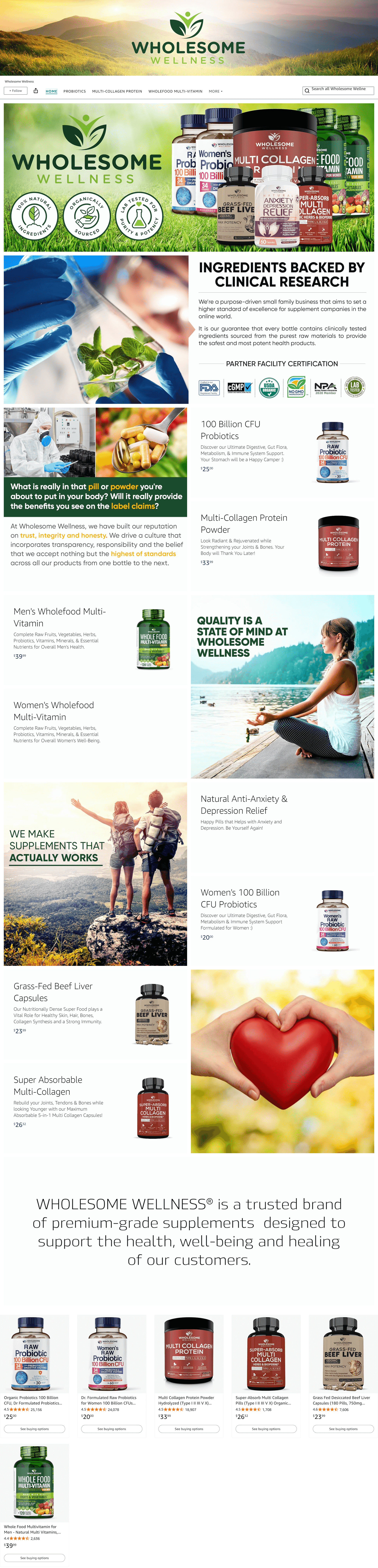 Storefront for Amazon.com: Wholesome Wellness