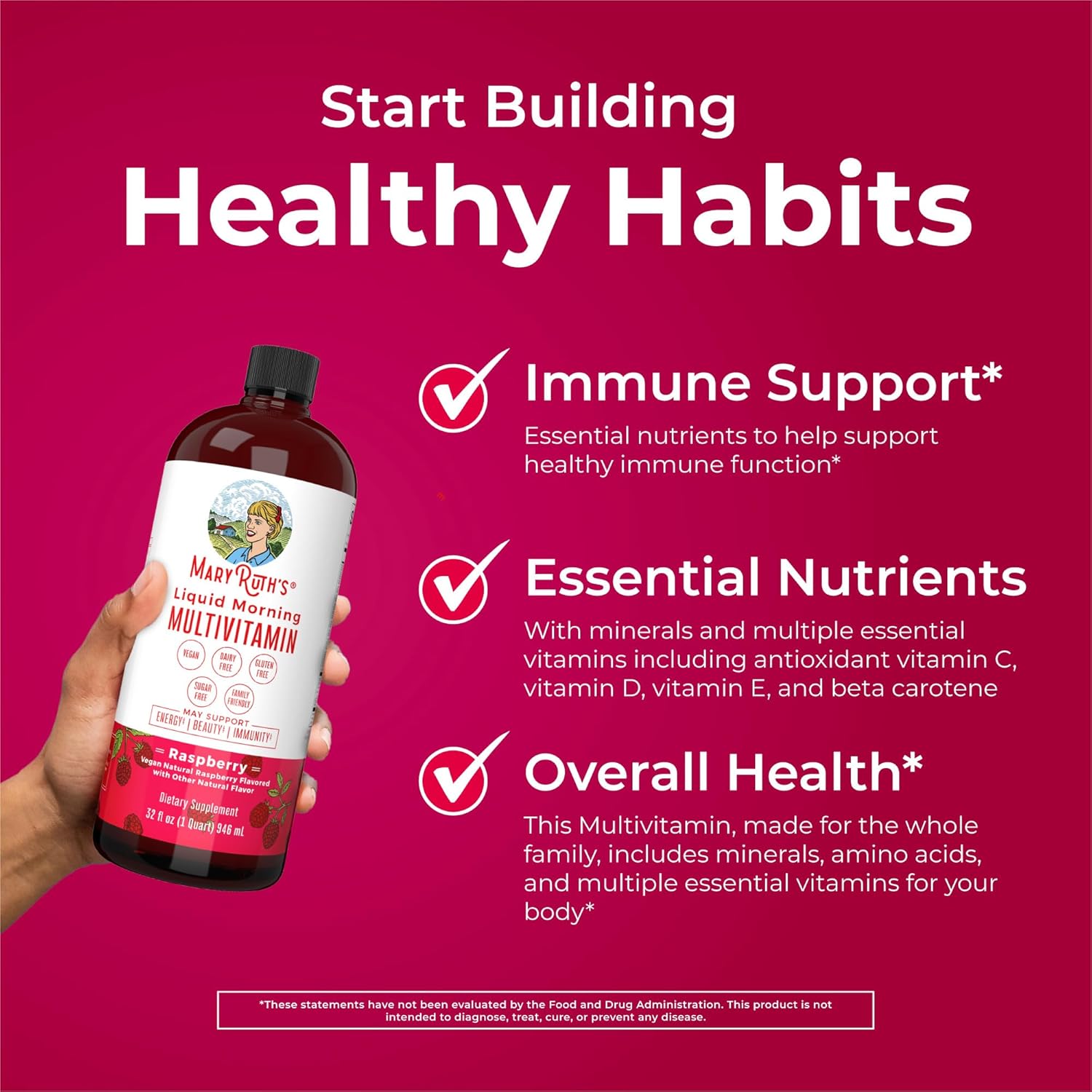 Amazon.com: MaryRuth Organics Multivitamin Multimineral for Women Men & Kids: Infographics